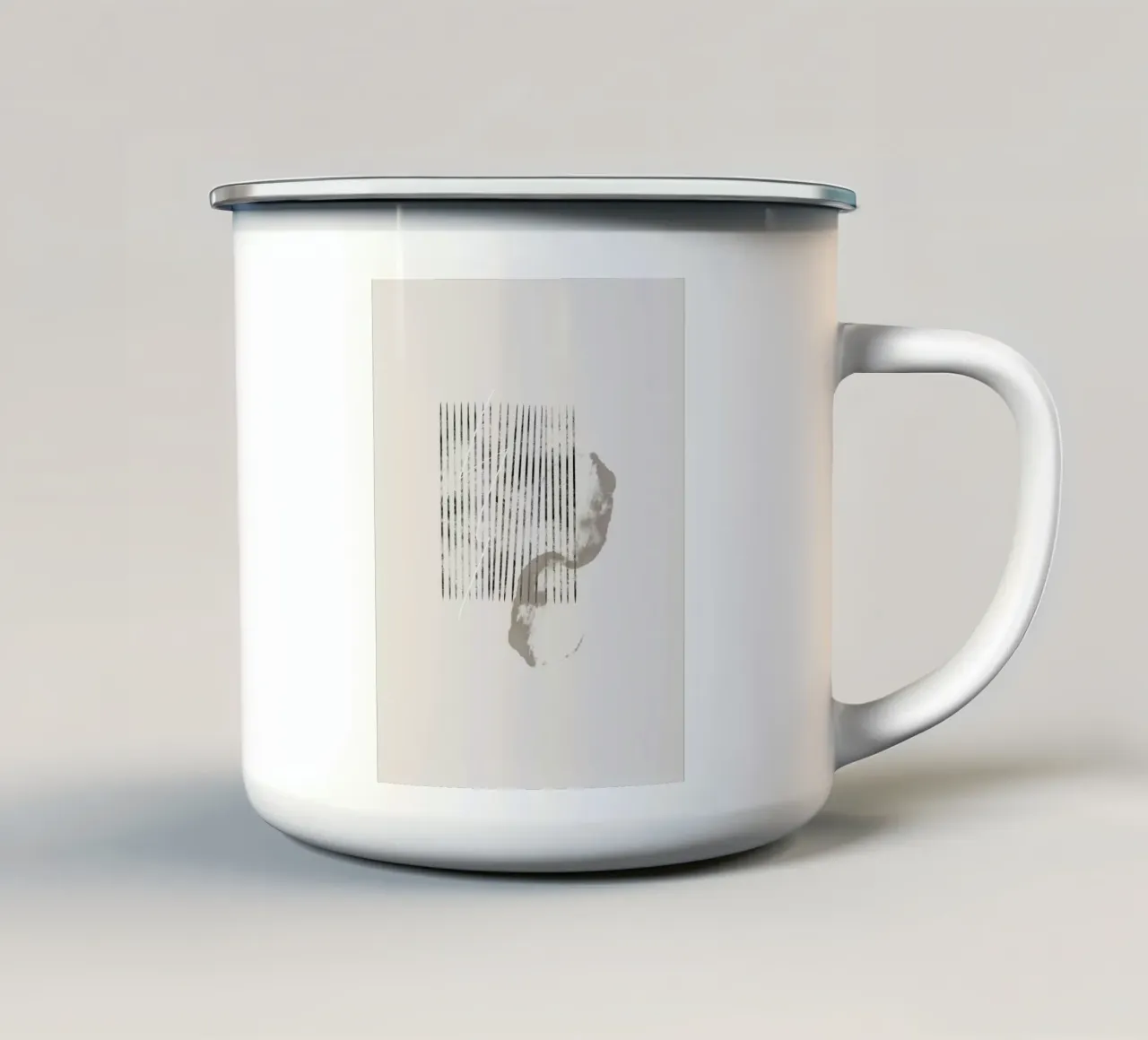 Abstract painting in beige tazza in smalto da Imaginative