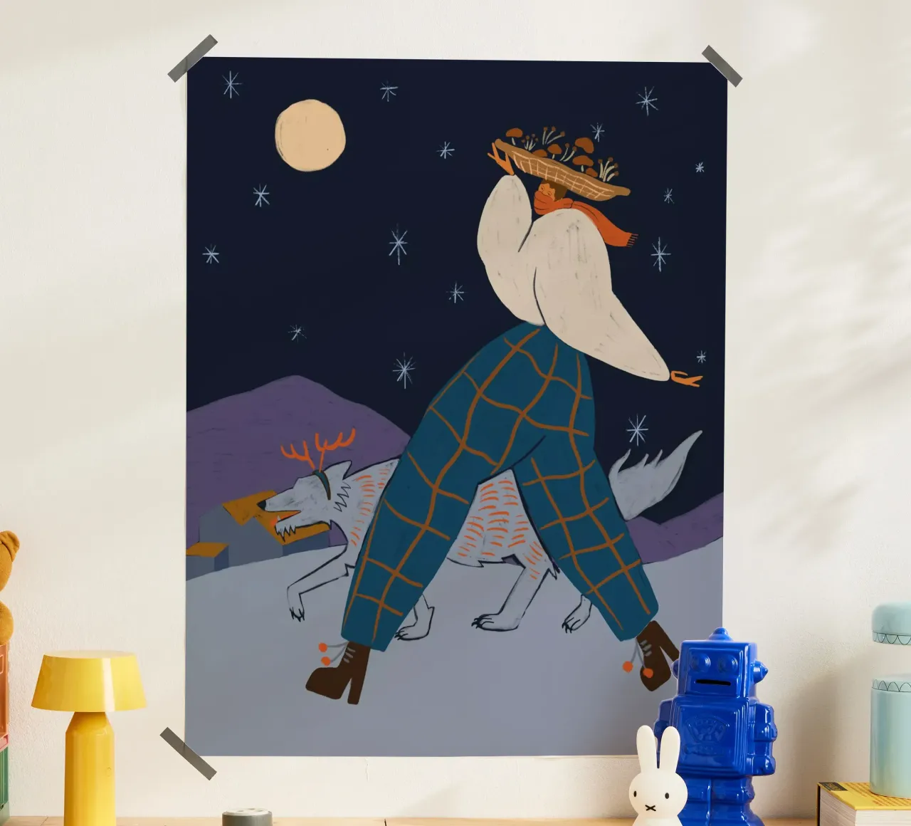 Midnight Harvest poster con telaio in alluminio da Arty Guava