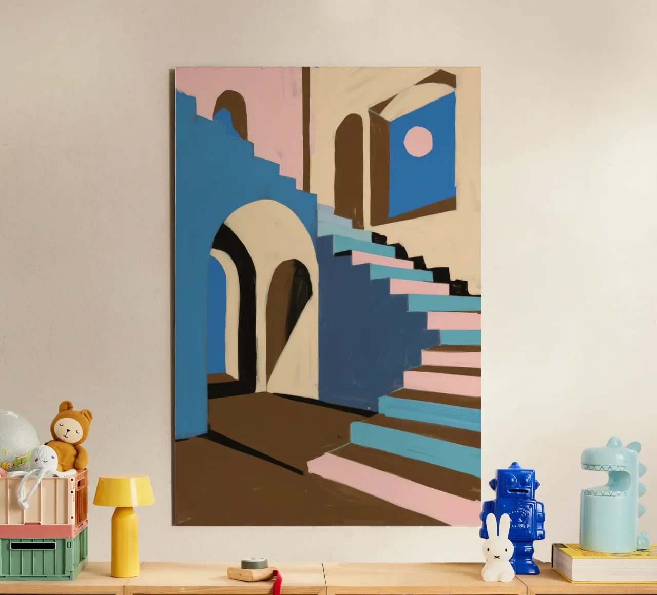 Azure Stairway Dreams alu-dibond by Ember Stone