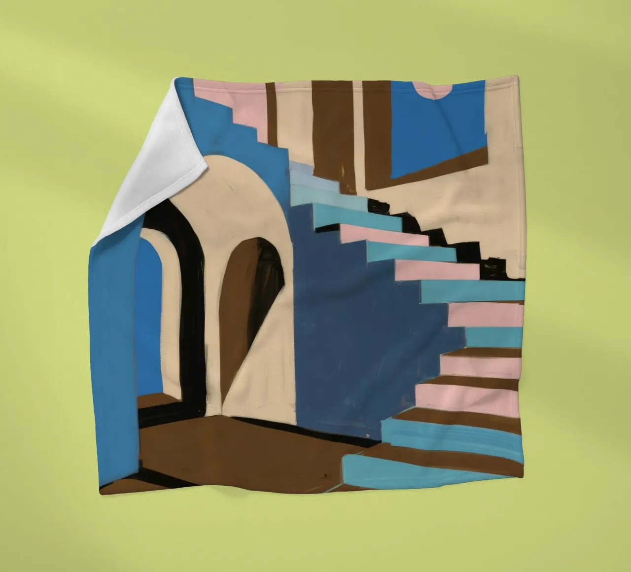 Azure Stairway Dreams fleece blanket by Ember Stone