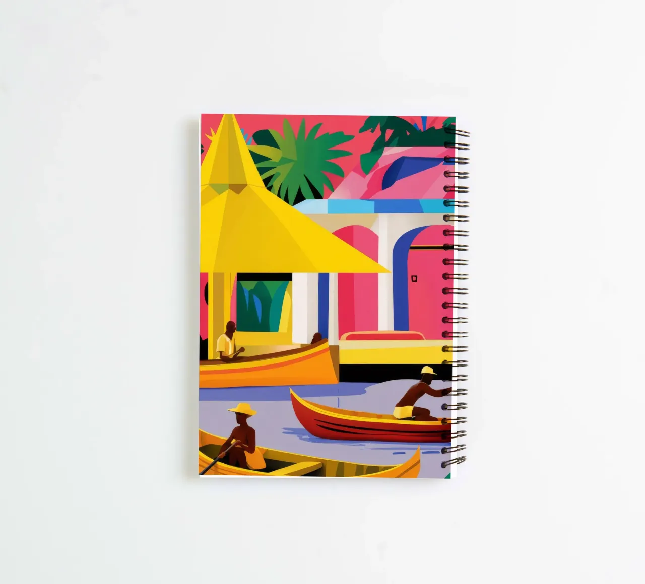 Golden River Journey spiral notebook by Ember Stone