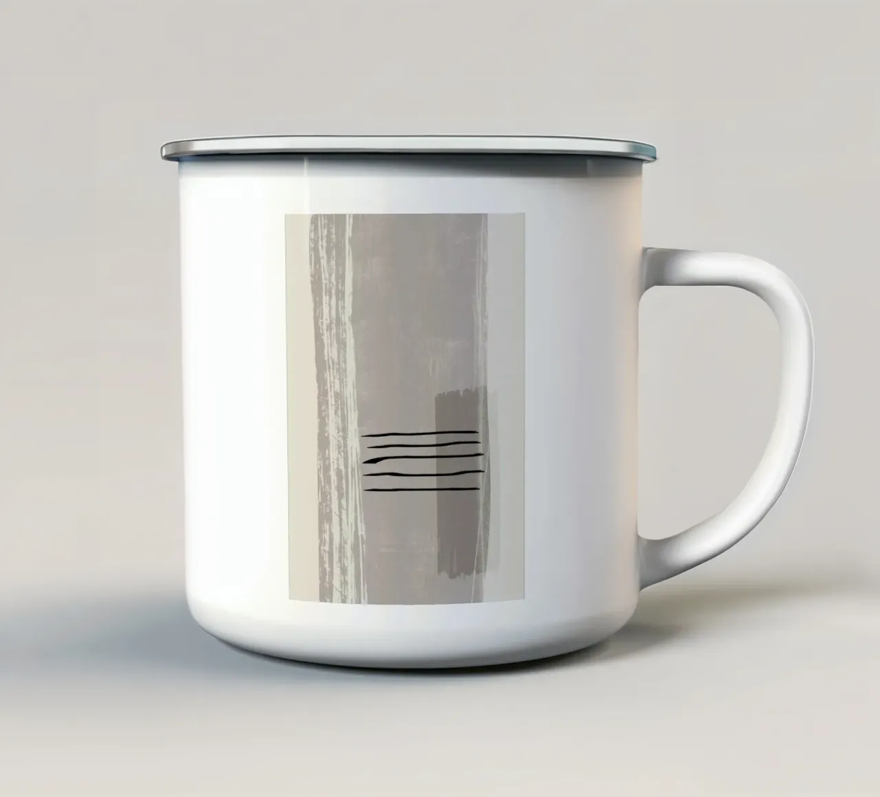 Modern art in natural shades tazza in smalto da Imaginative