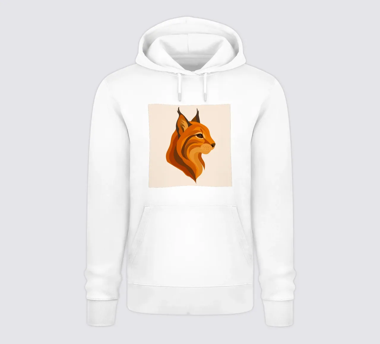 Elegante testa di lince - Potente gatto selvatico dai colori caldi felpa con cappuccio da namosh