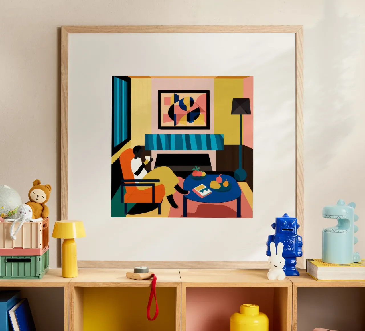 Literary Evening Solitude poster with wooden frame by Ember Stone