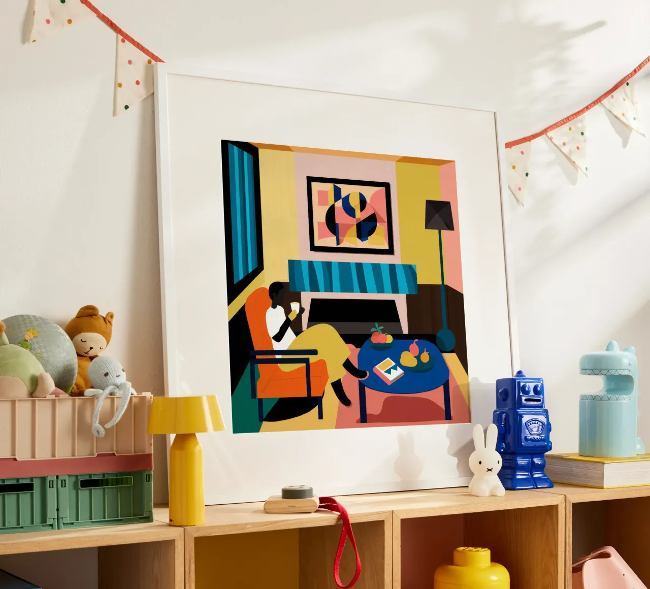 Literary Evening Solitude poster with wooden frame by Ember Stone