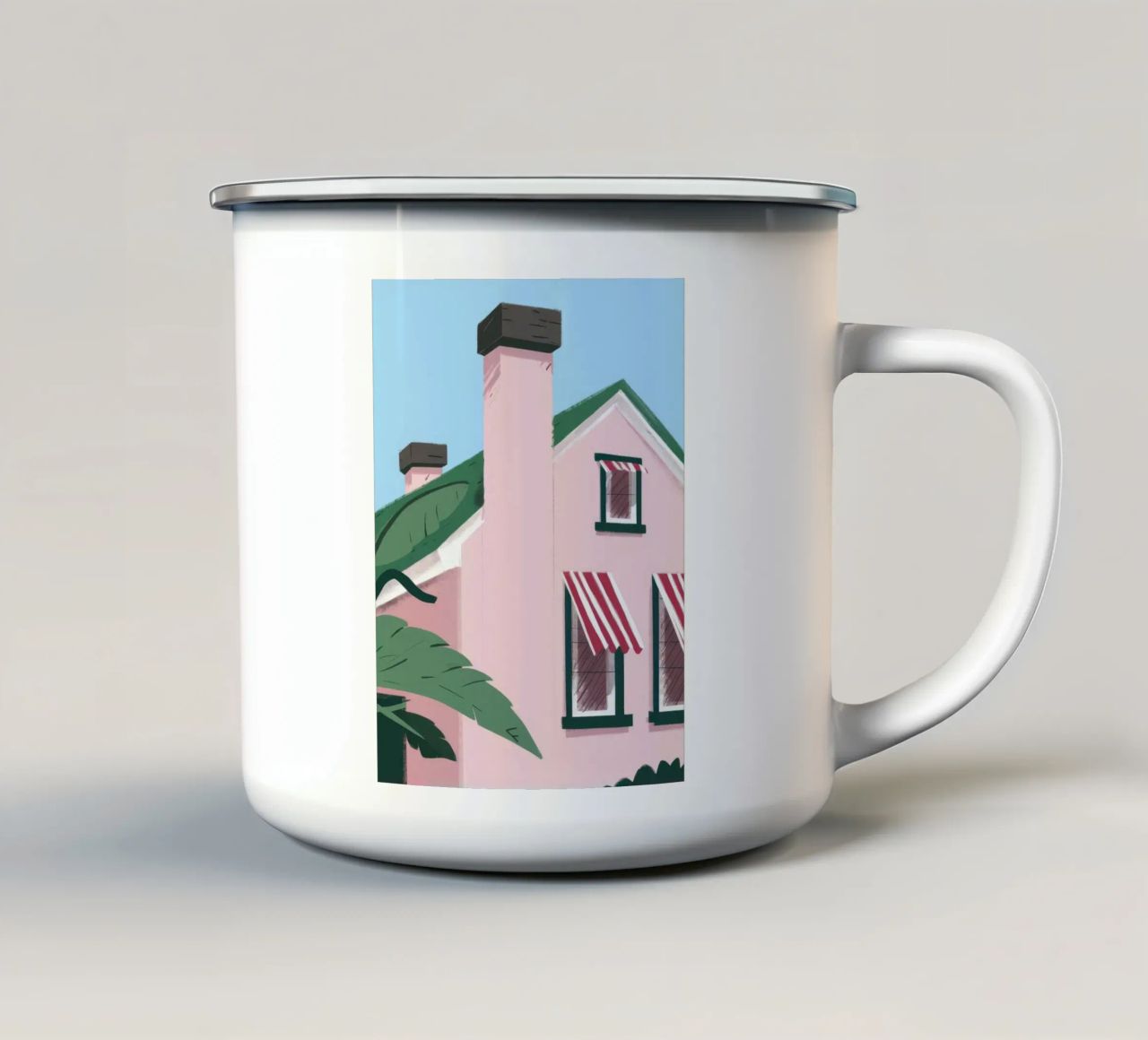 Tranquillità rosa suburbana tazza in smalto da Ember Stone