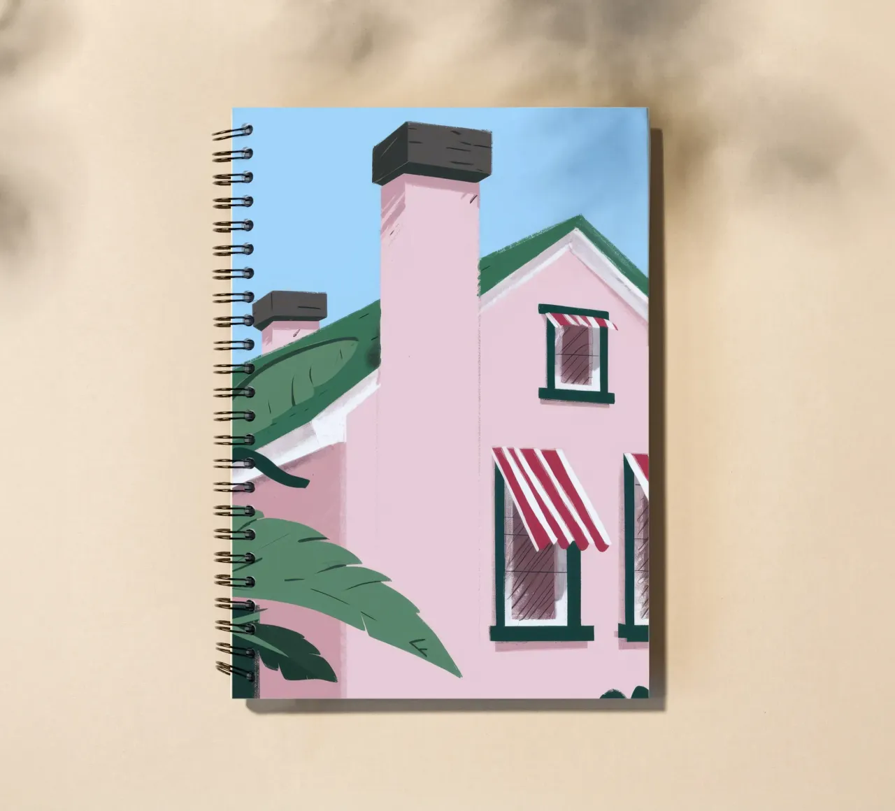 Suburban Pink Tranquility spiral notebook by Ember Stone