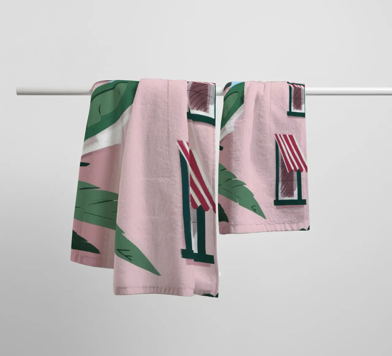 Suburban Pink Tranquility towel by Ember Stone