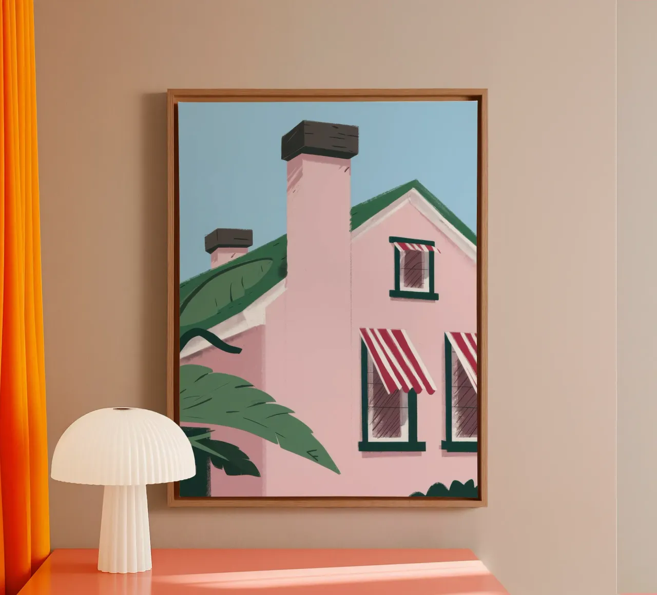 Suburban Pink Tranquility canvas by Ember Stone