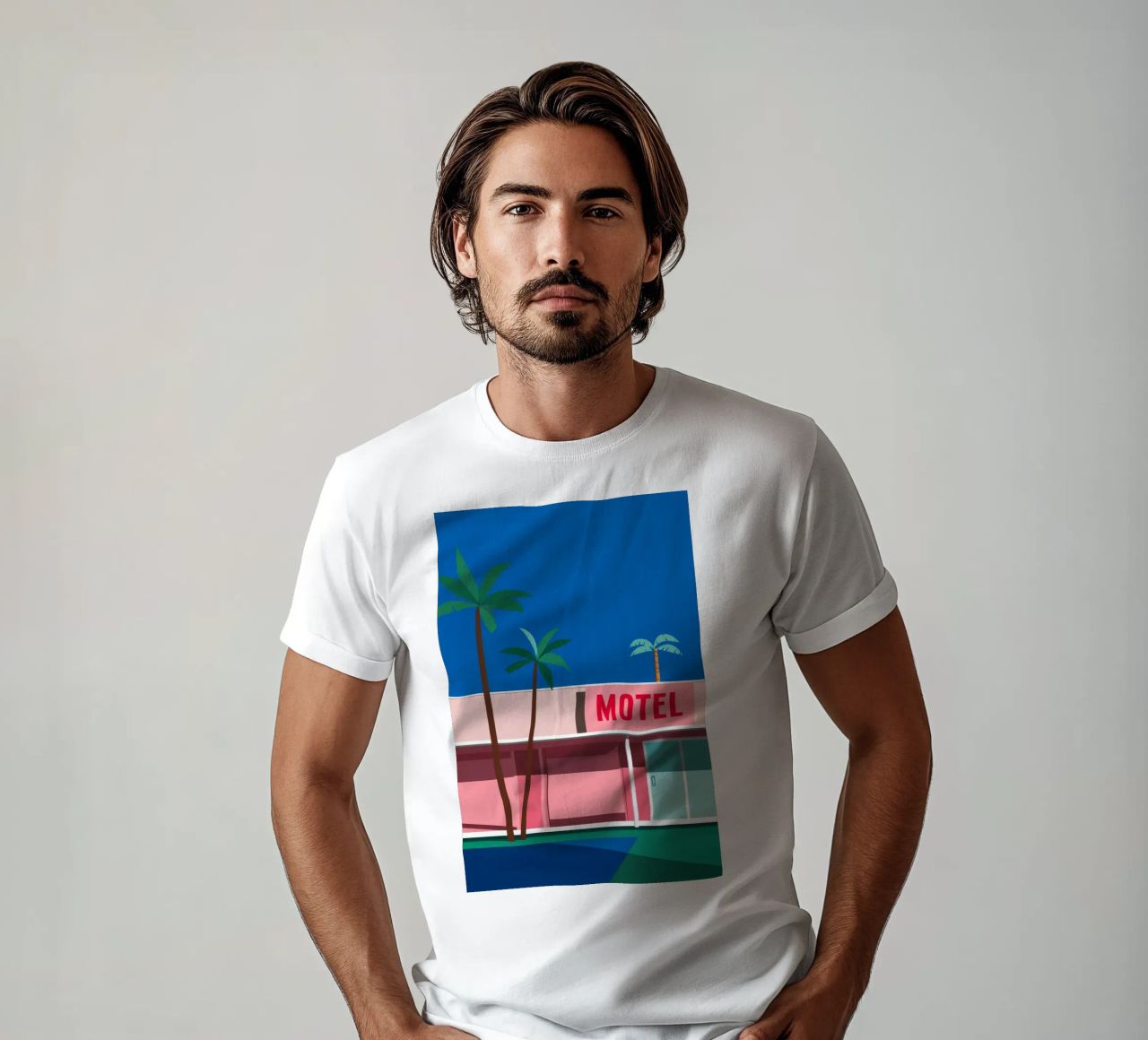 Retro Motel Palms t-shirt da Ember Stone
