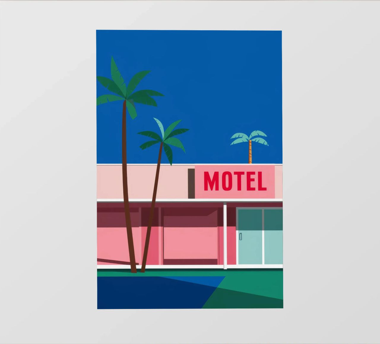 Retro Motel Palms pellicola backlit da Ember Stone