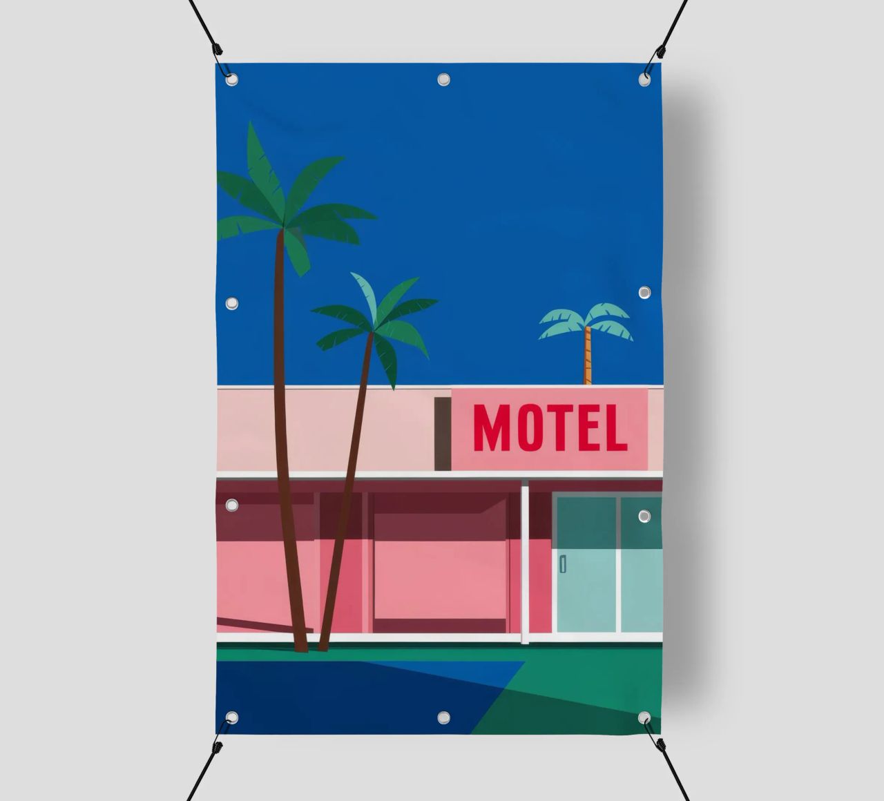 Retro Motel Palms telo in pvc da Ember Stone