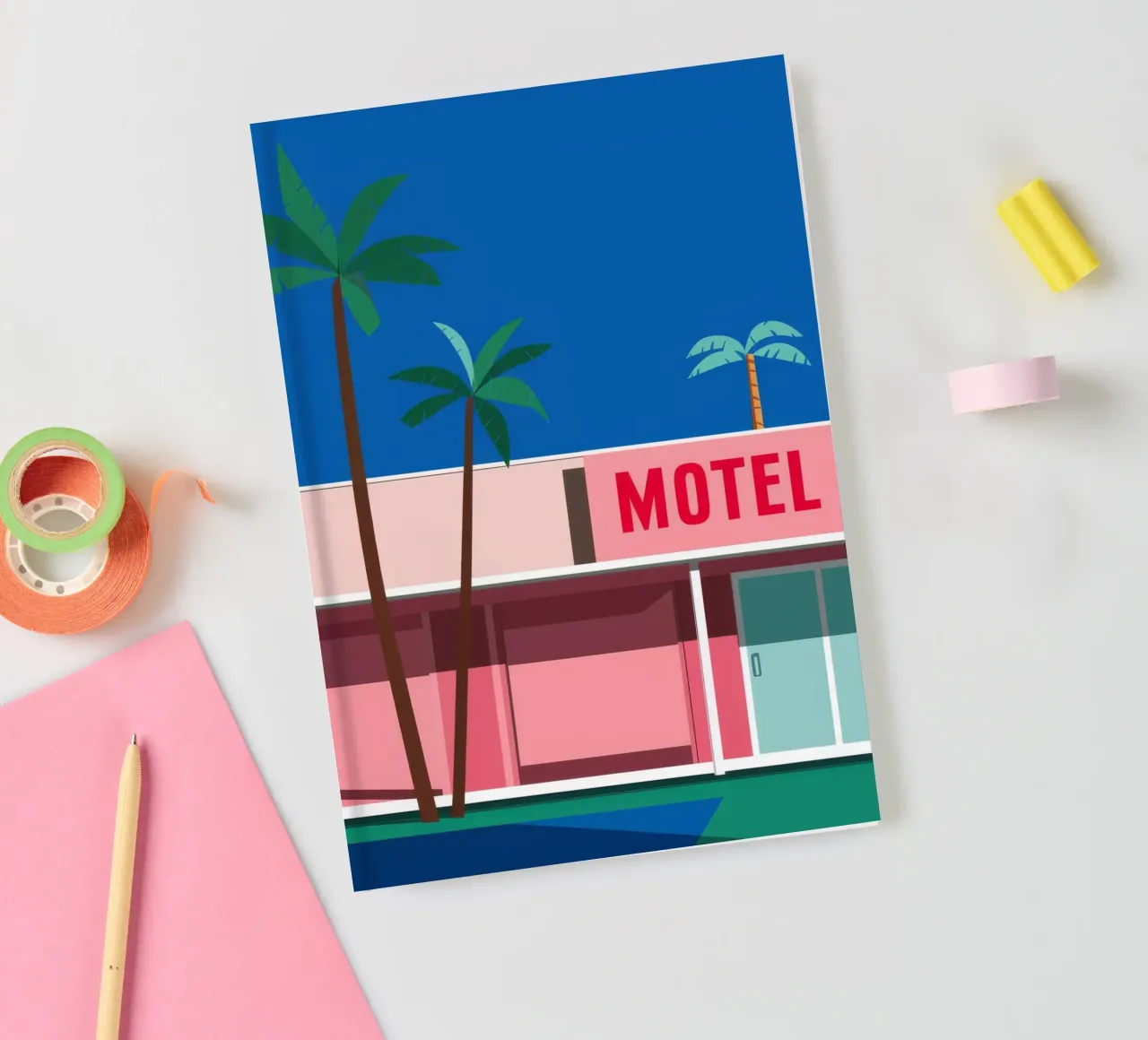 Retro Motel Palms carnet de notes de Ember Stone