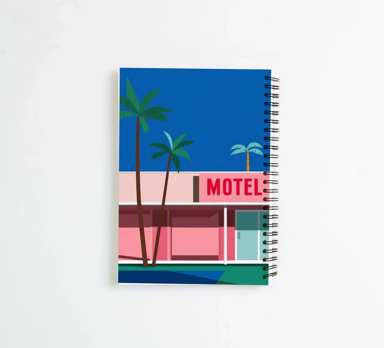 Retro Motel Palms carnet à spirale de Ember Stone