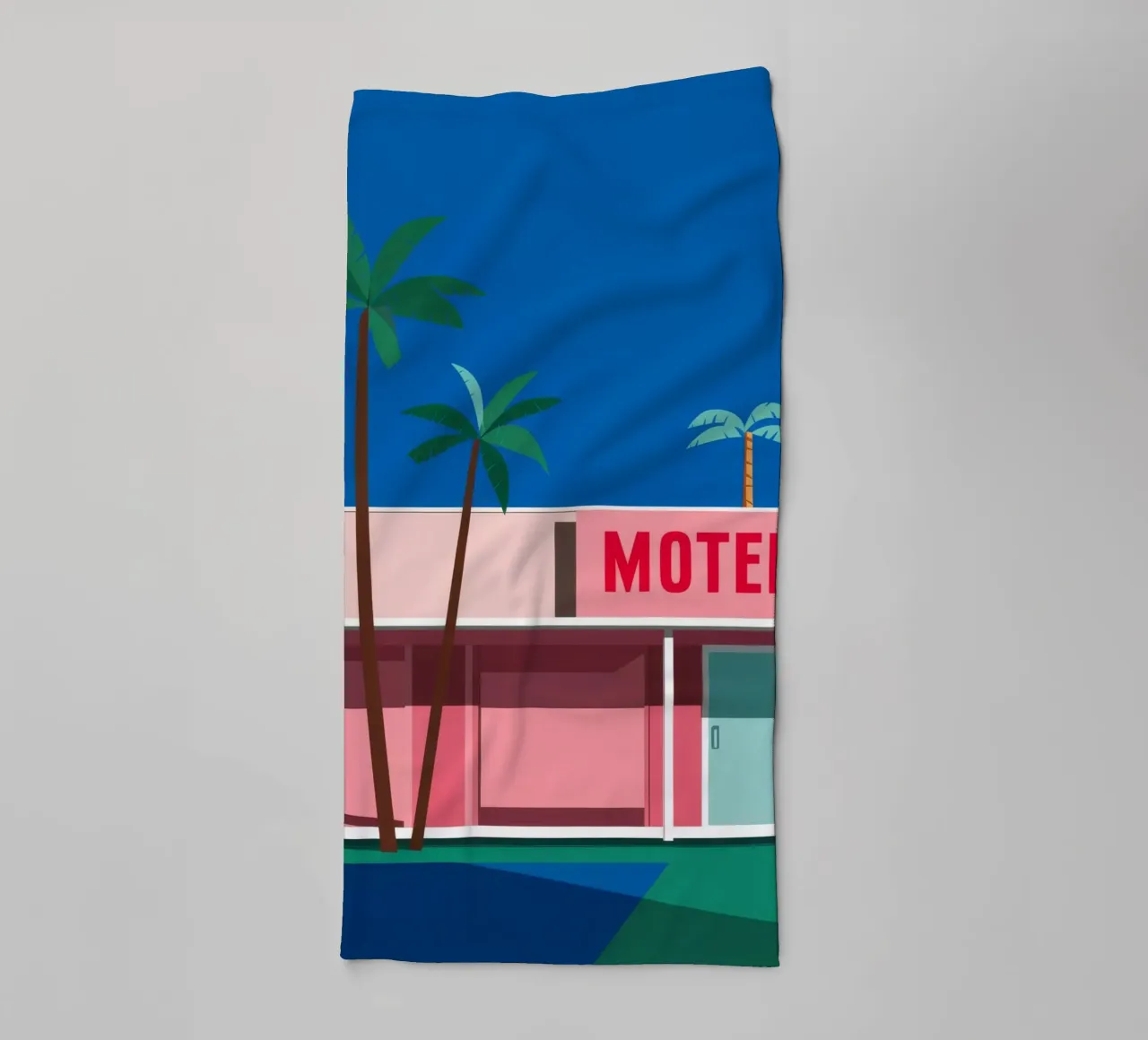 Retro Motel Palms asciugamano da bagno da Ember Stone