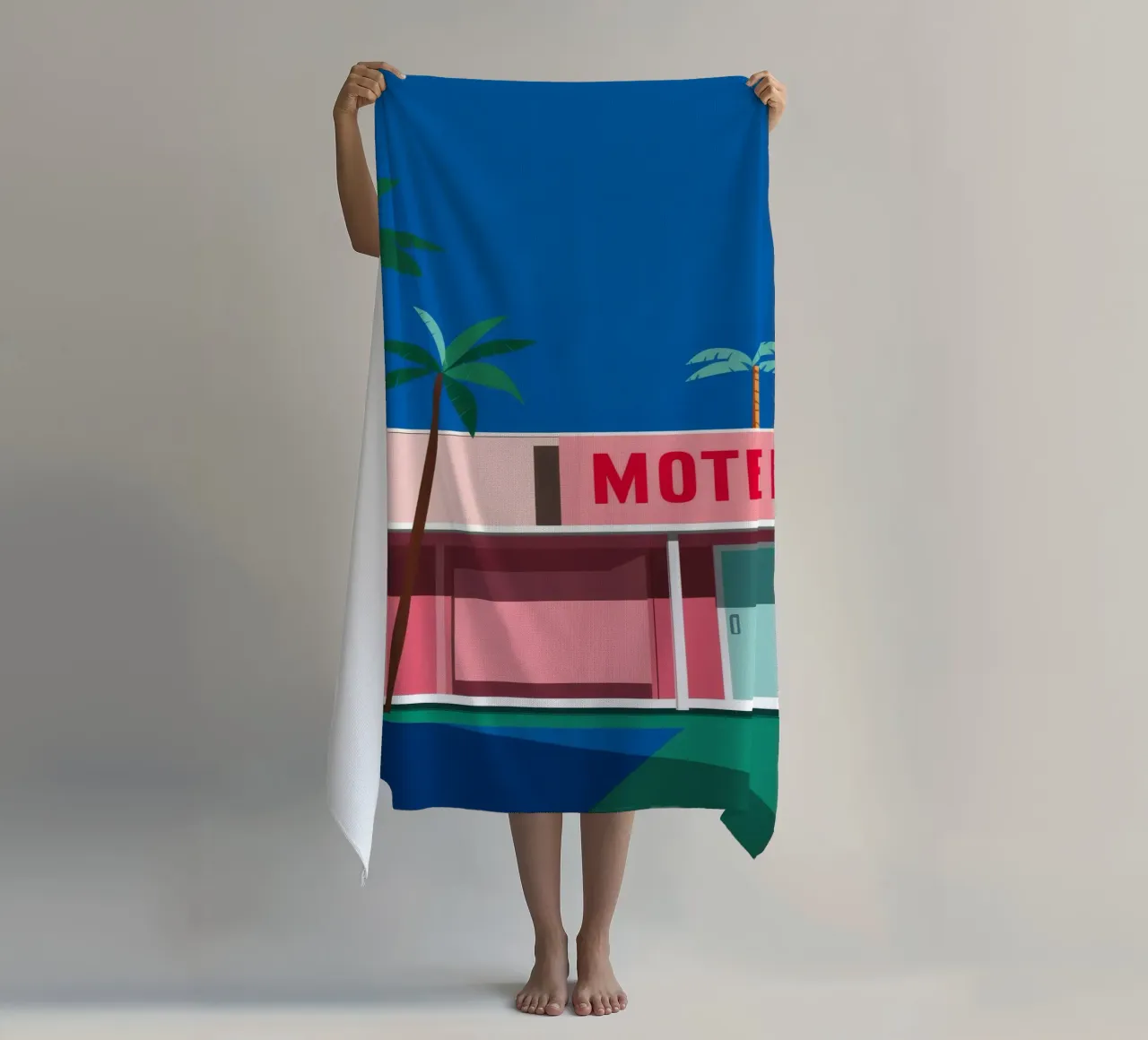 Retro Motel Palms telo mare da Ember Stone