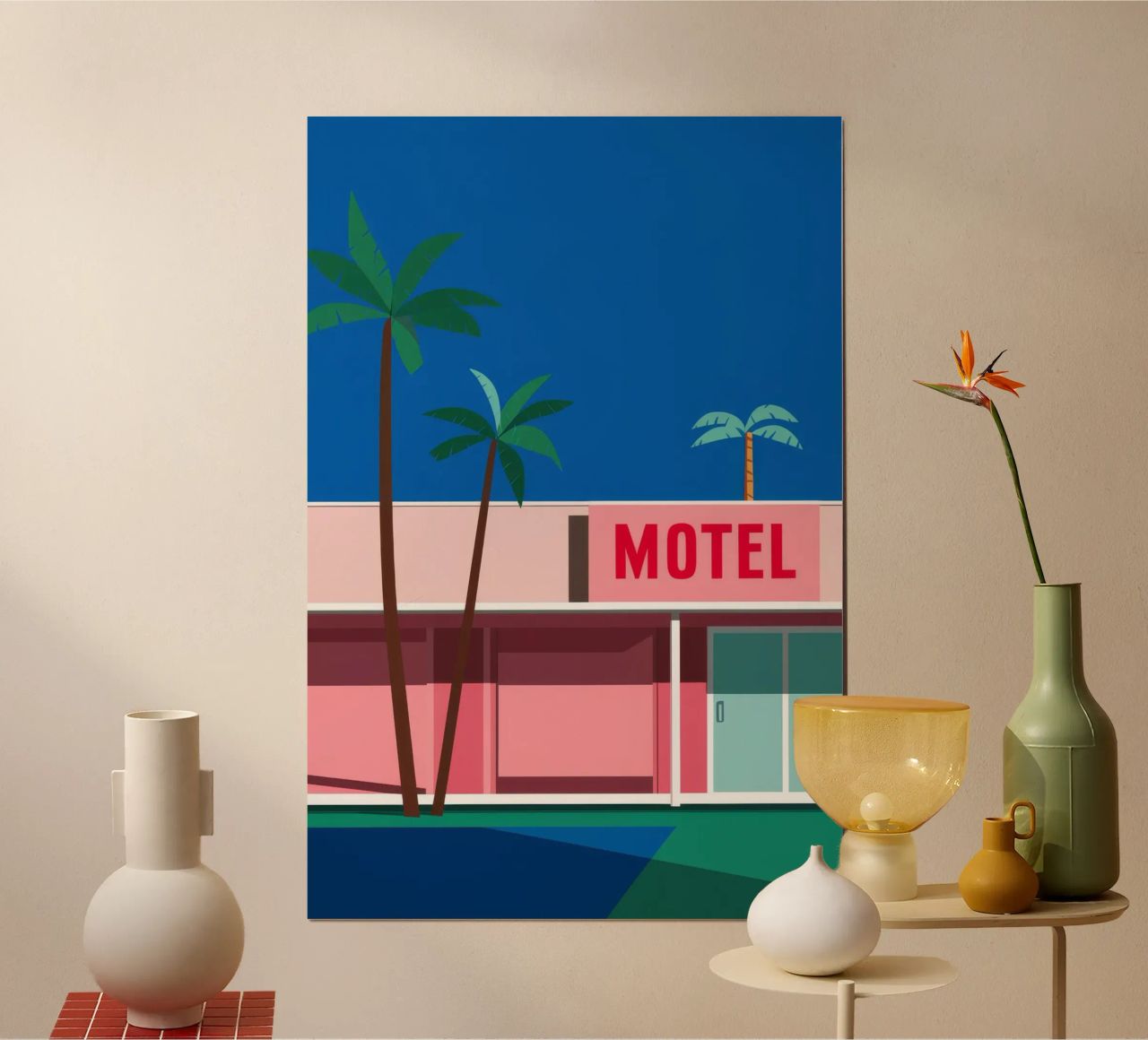 Retro Motel Palms carta hahnemühle da Ember Stone