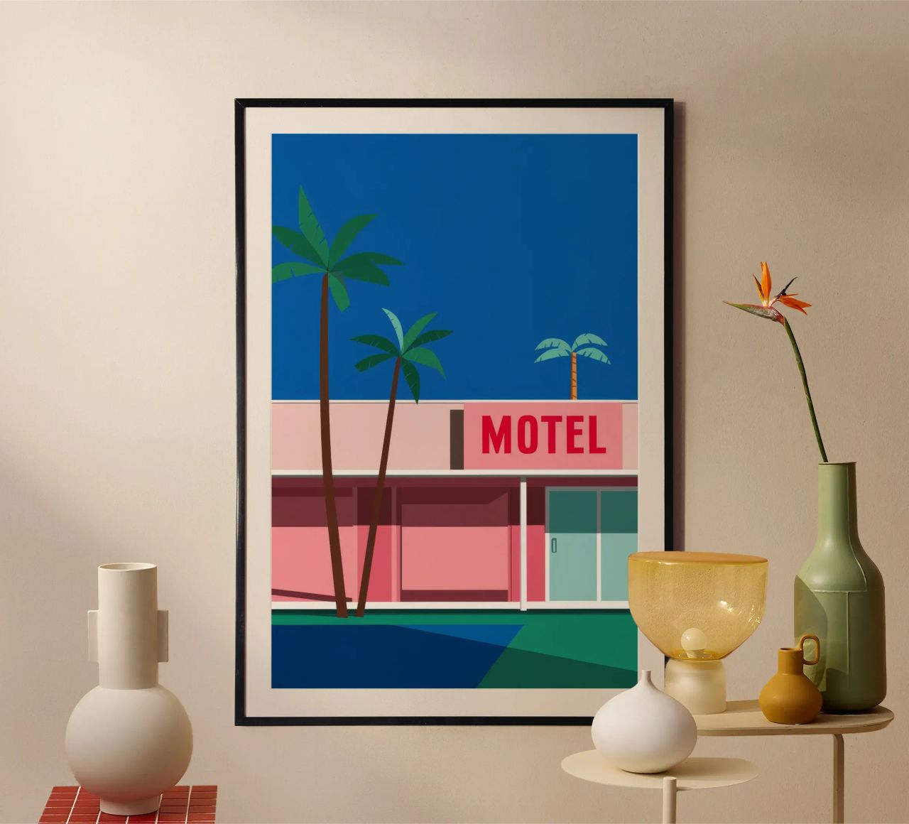 Retro Motel Palms carta hahnemühle da Ember Stone