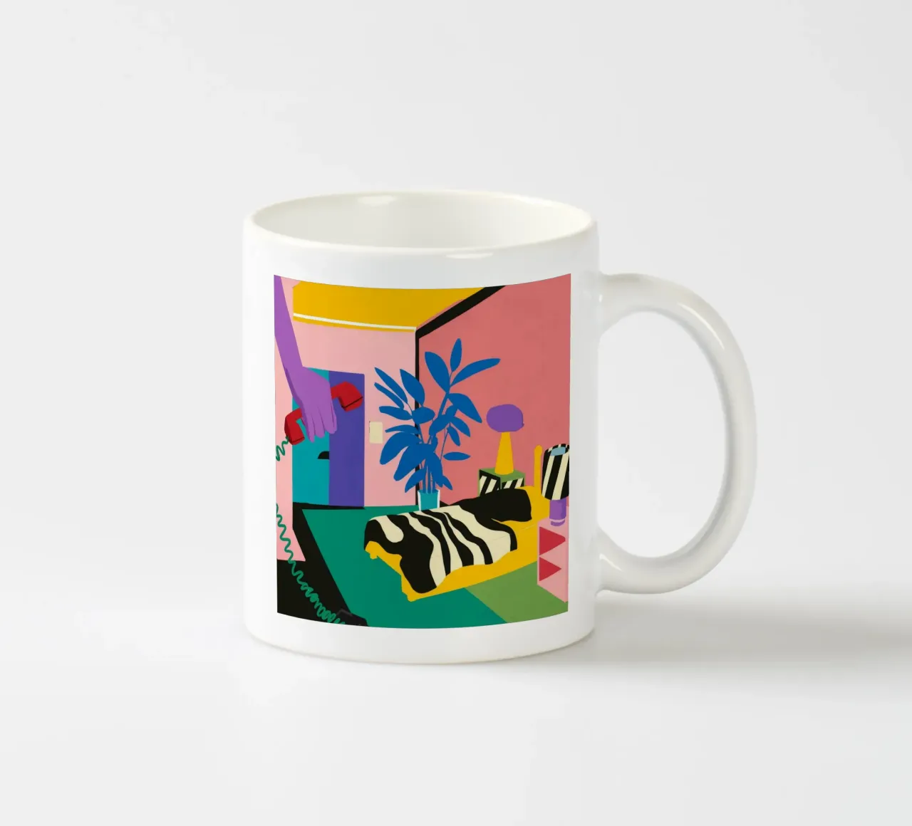 Sonno con stampa zebrata tazza in ceramica da Ember Stone