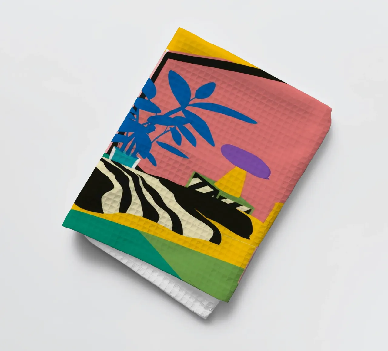 Sluimer met zebraprint theedoek van Ember Stone