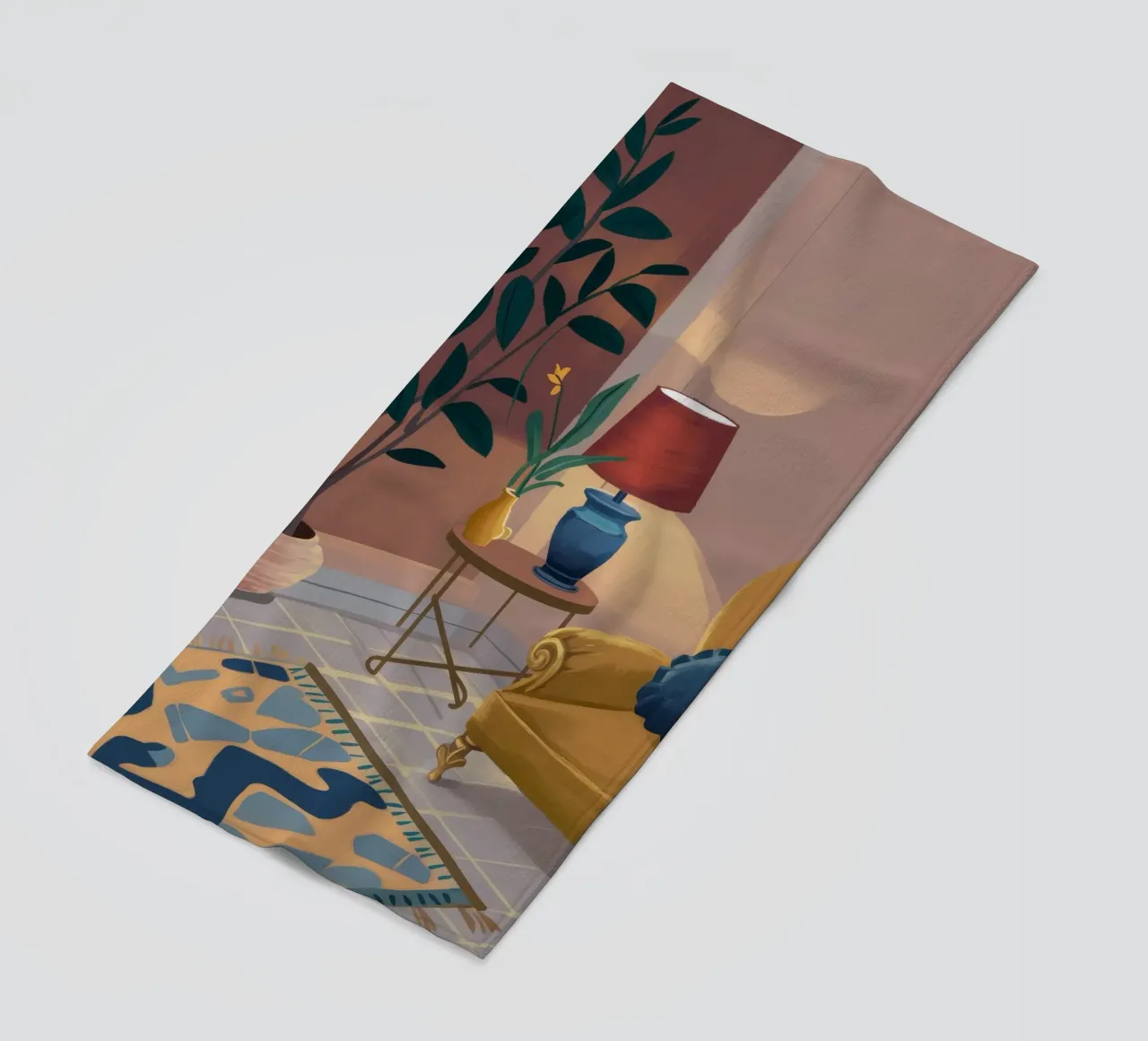 Golden Hour Repose beach towel by Ember Stone