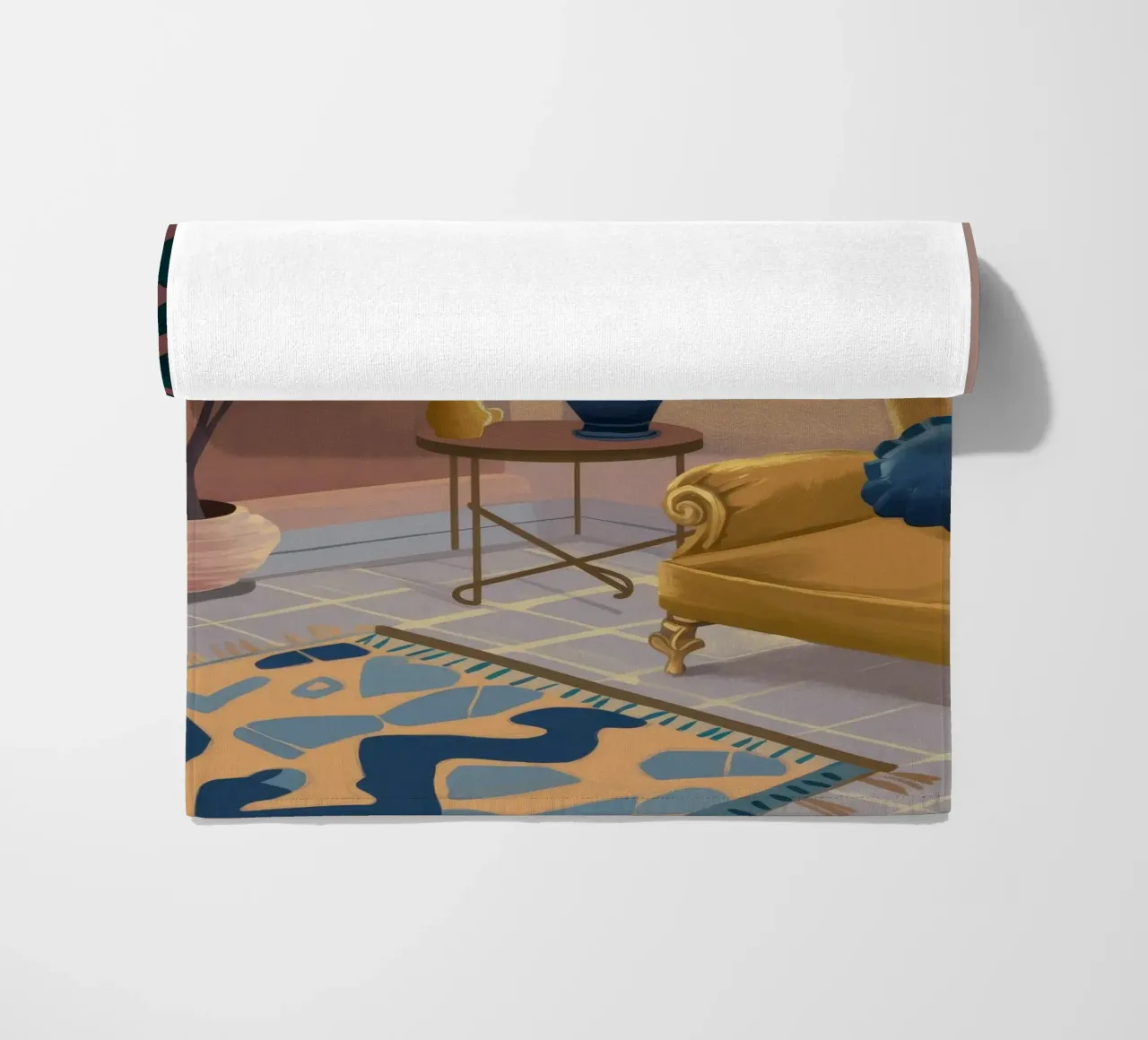 Golden Hour Repose beach towel by Ember Stone