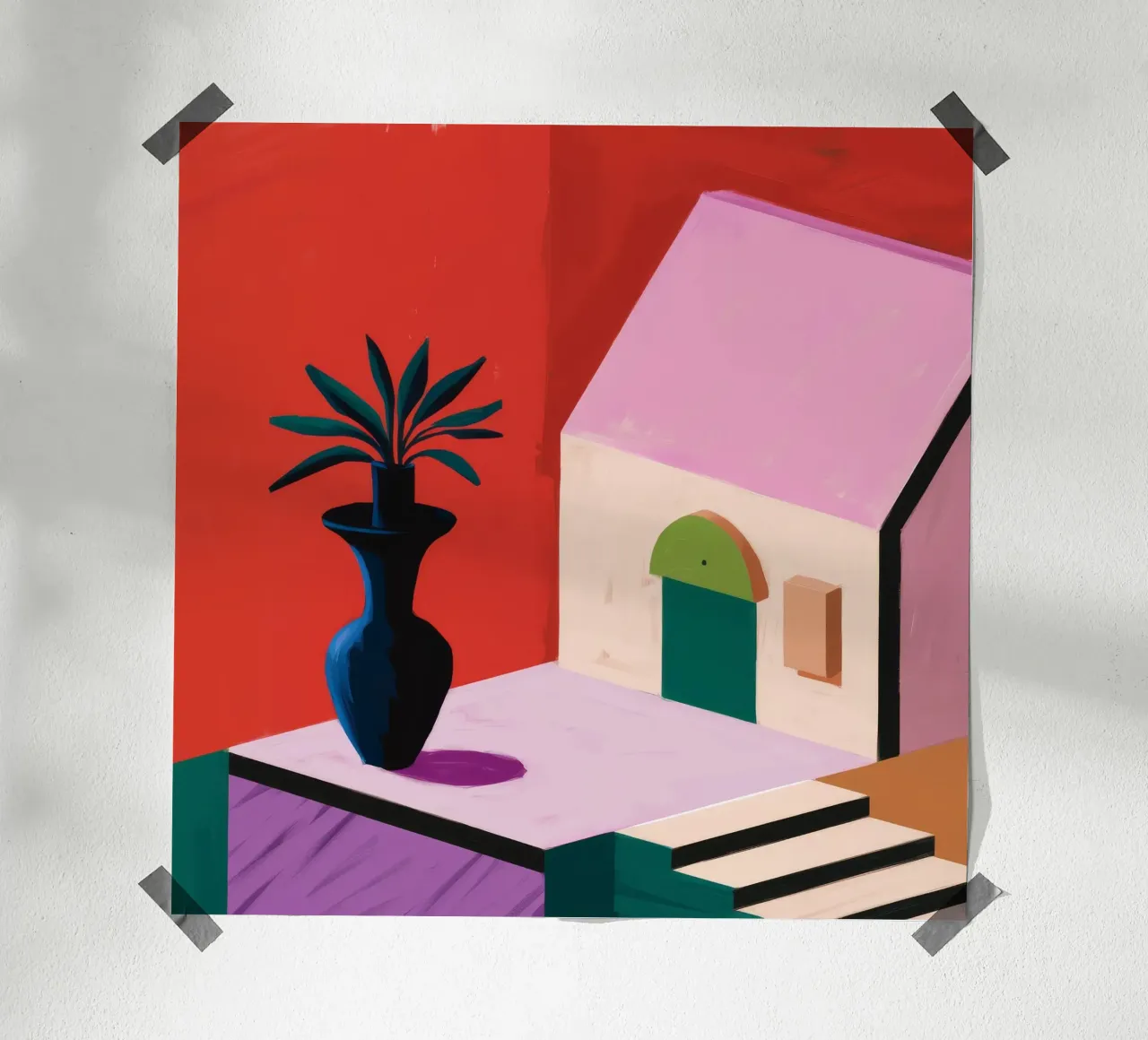 Minimalist Terracotta Villa poster da Ember Stone