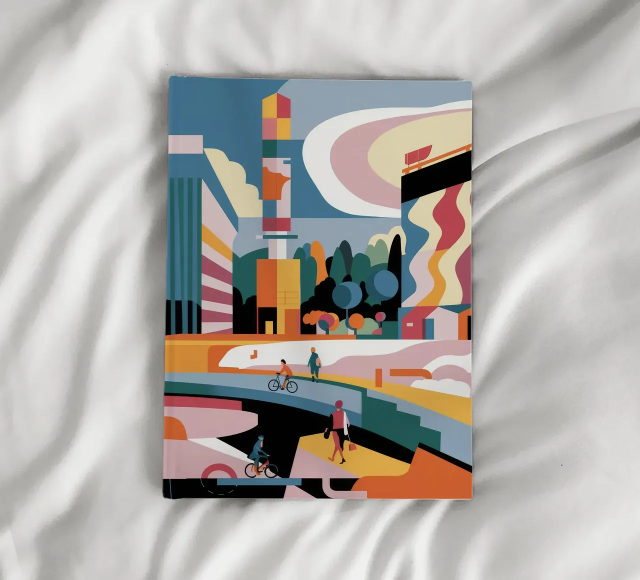 Metropolis River View notebook by Ember Stone