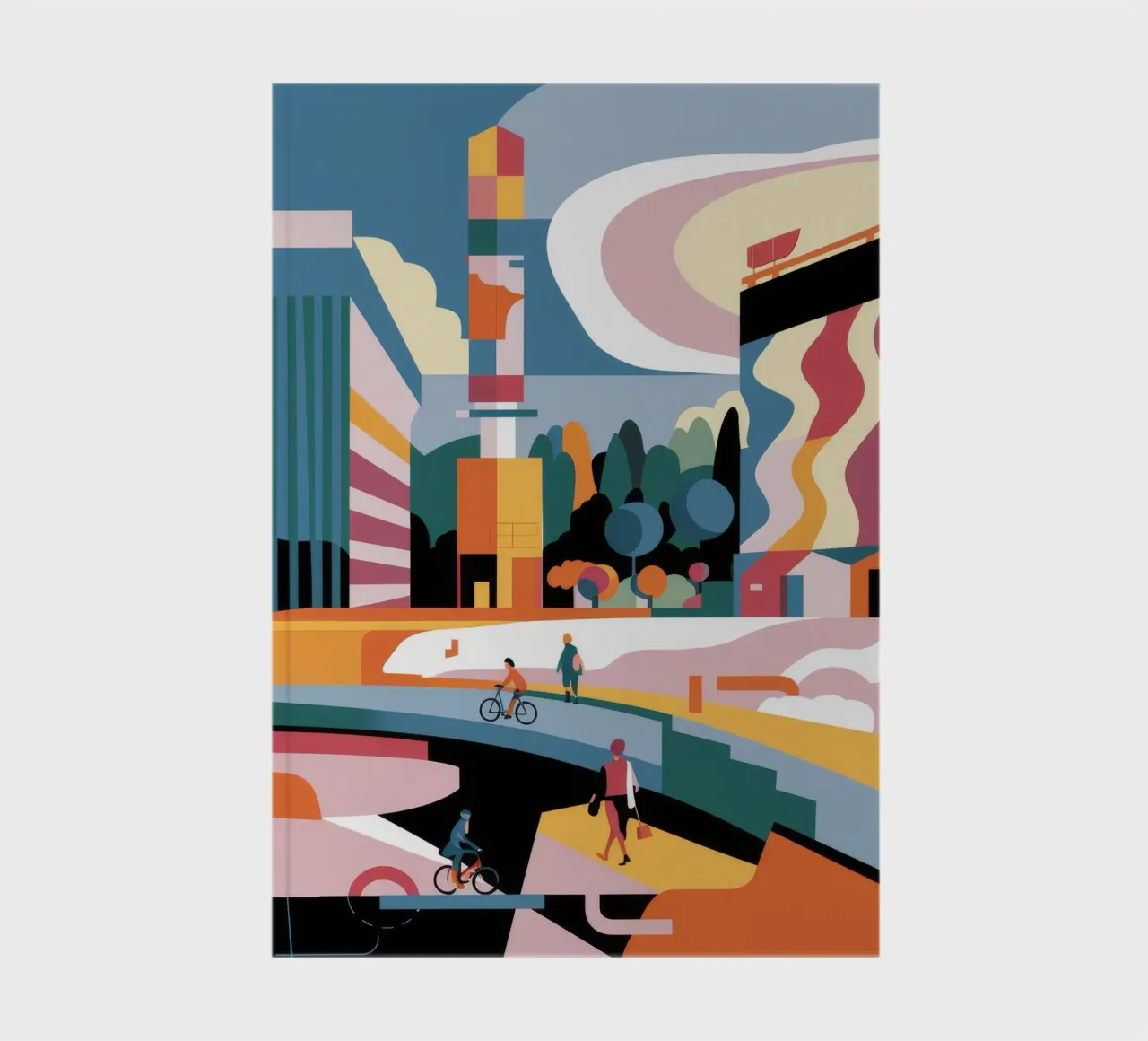 Metropolis River View notebook by Ember Stone