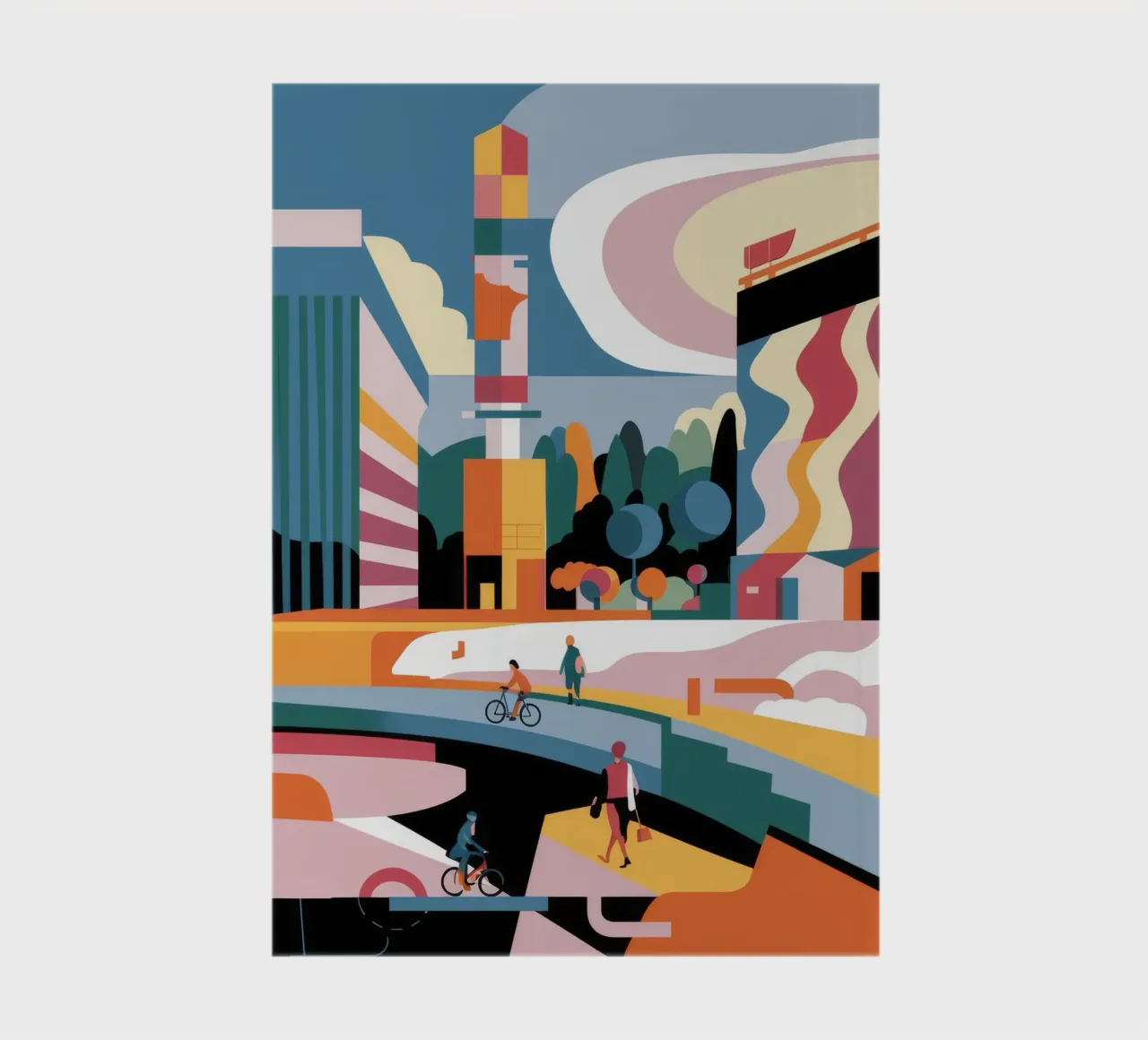 Metropolis River View notebook by Ember Stone