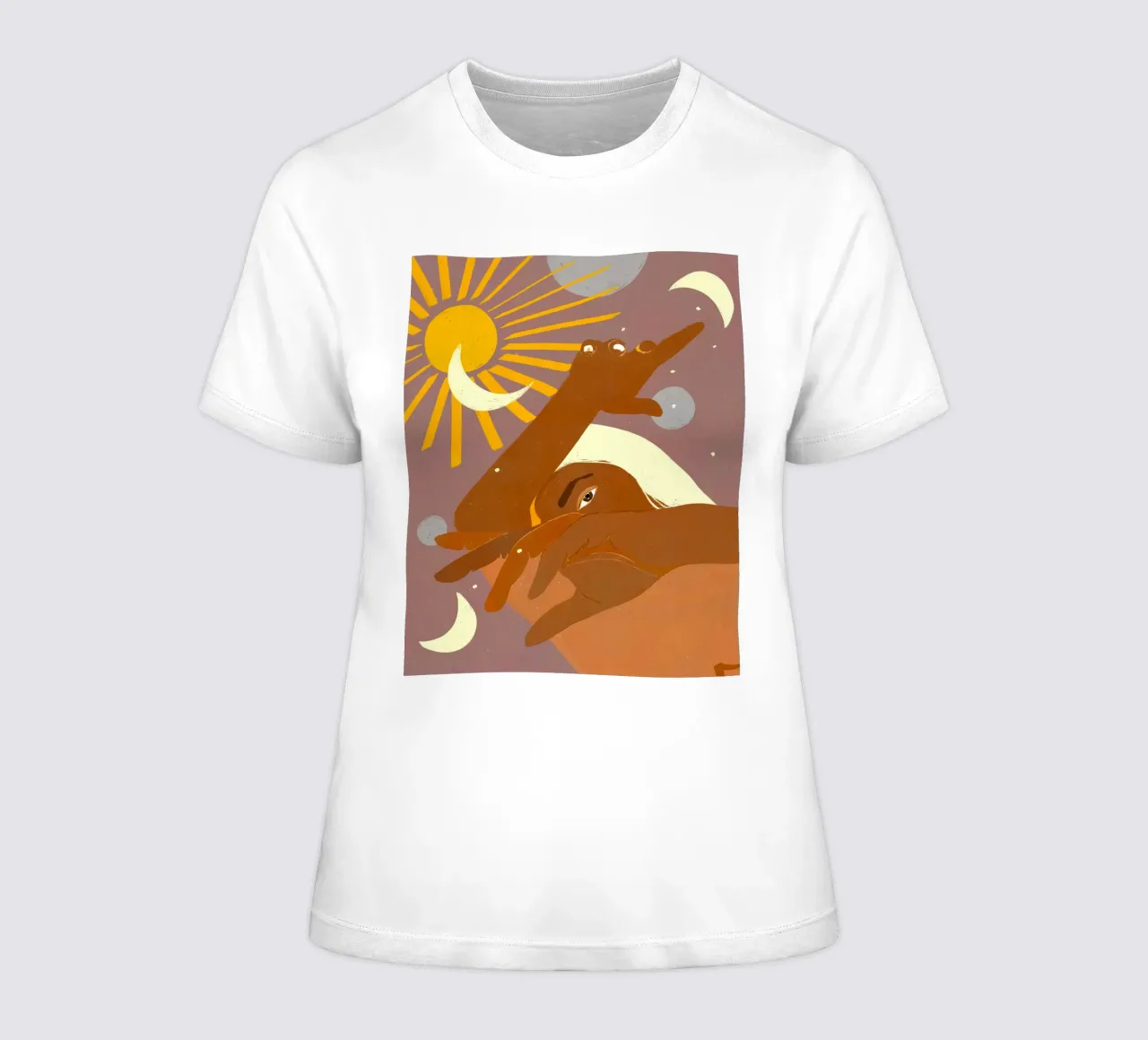 All That I Control - The Galaxy & You women's fitted t-shirt by 83oranges