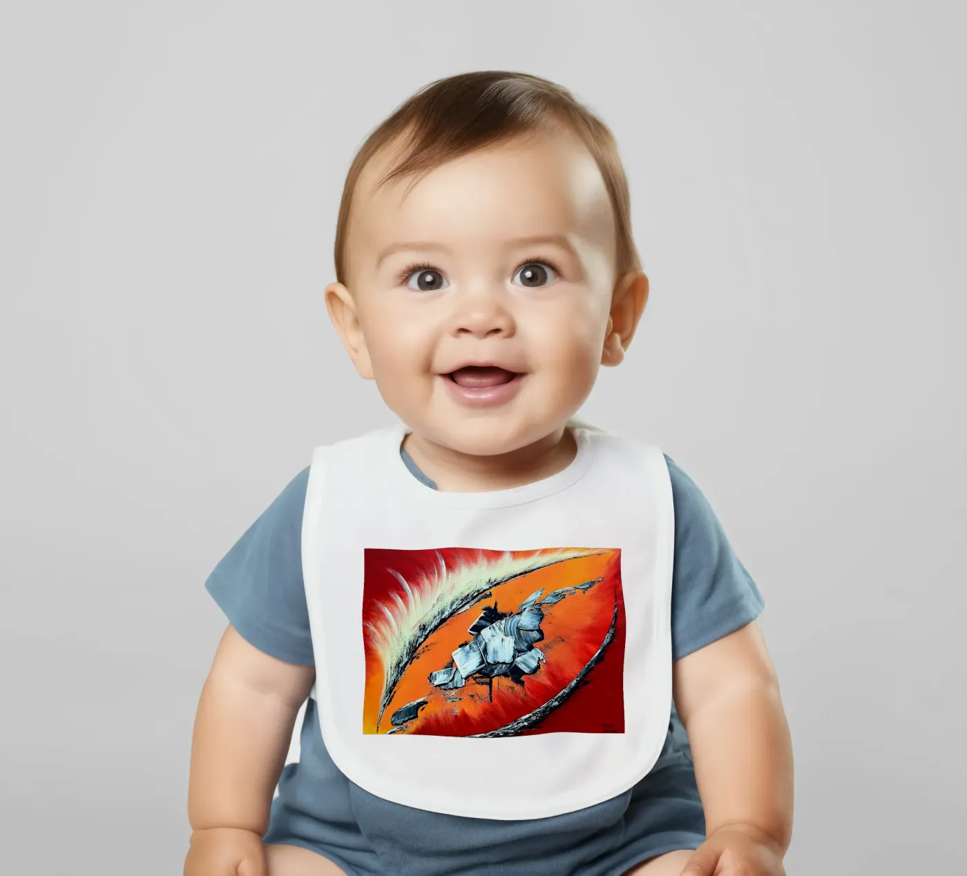 Géronimo baby slabbetje van Thierry Vobmann Abstract painting