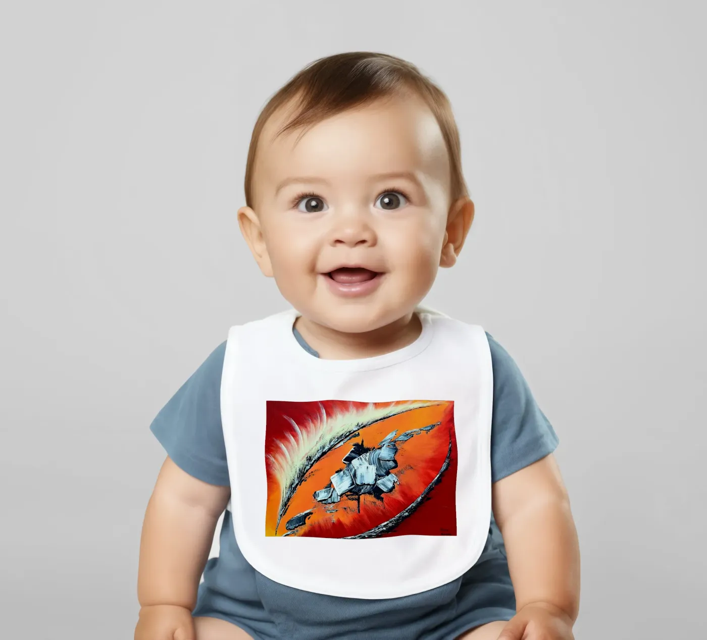 Géronimo baby slabbetje van Thierry Vobmann Abstract painting