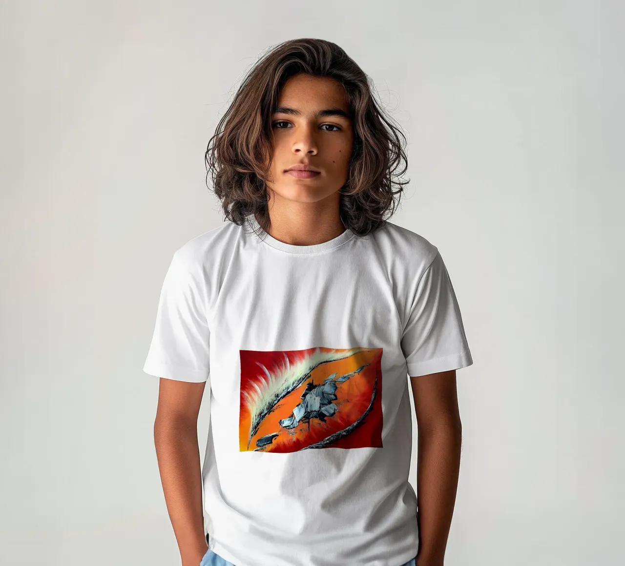 Géronimo t-shirt bambini da Thierry Vobmann Abstract painting