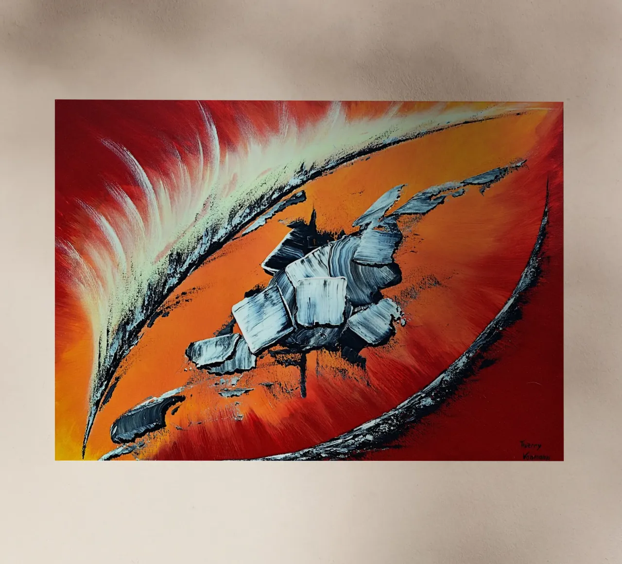 Géronimo pellicola backlit da Thierry Vobmann Abstract painting