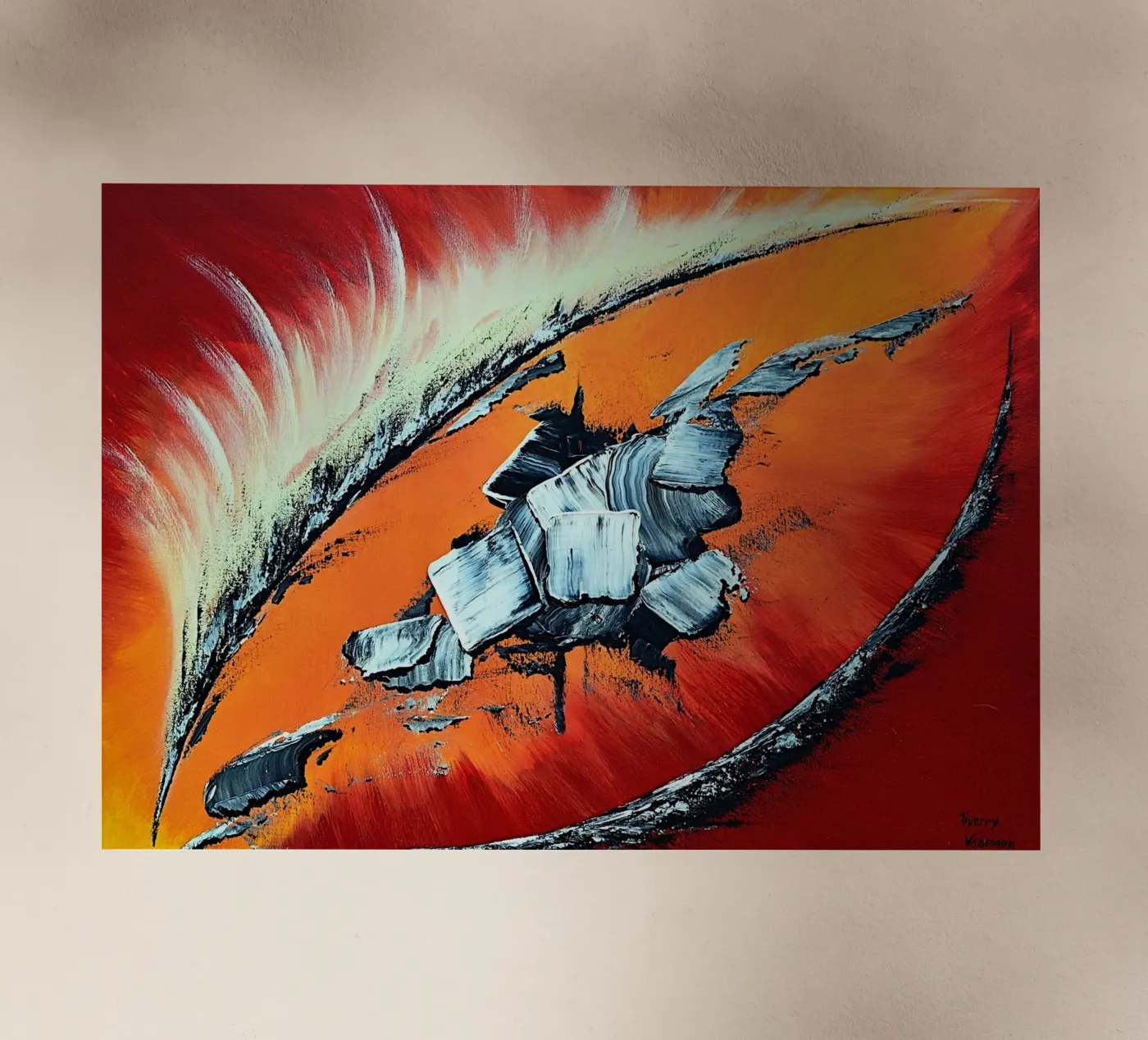 Géronimo pellicola backlit da Thierry Vobmann Abstract painting