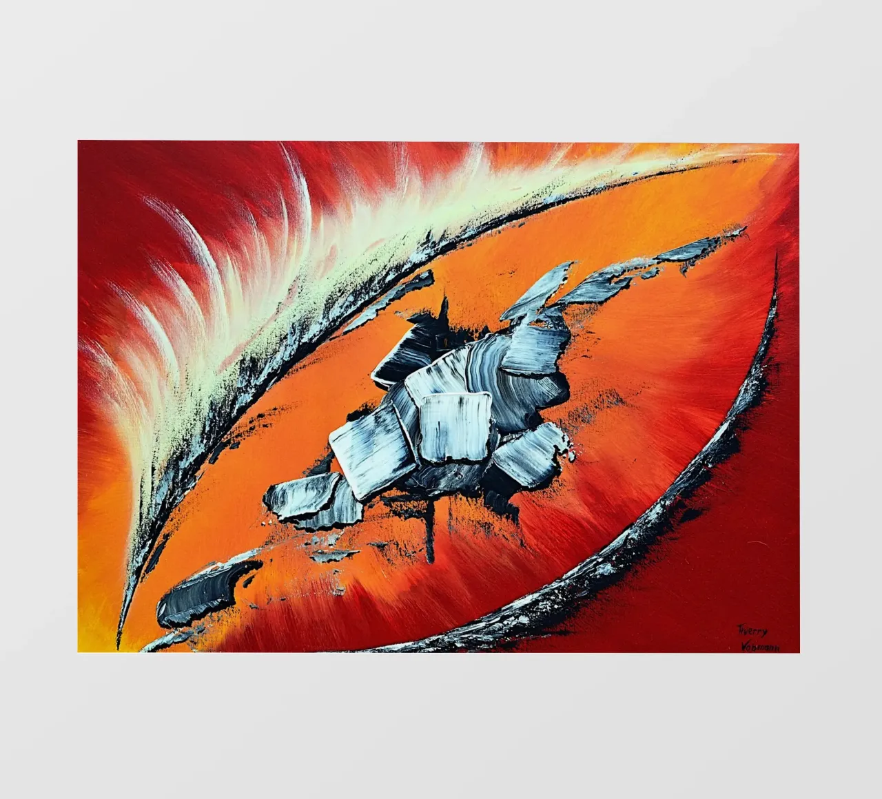 Géronimo fotobehang van Thierry Vobmann Abstract painting