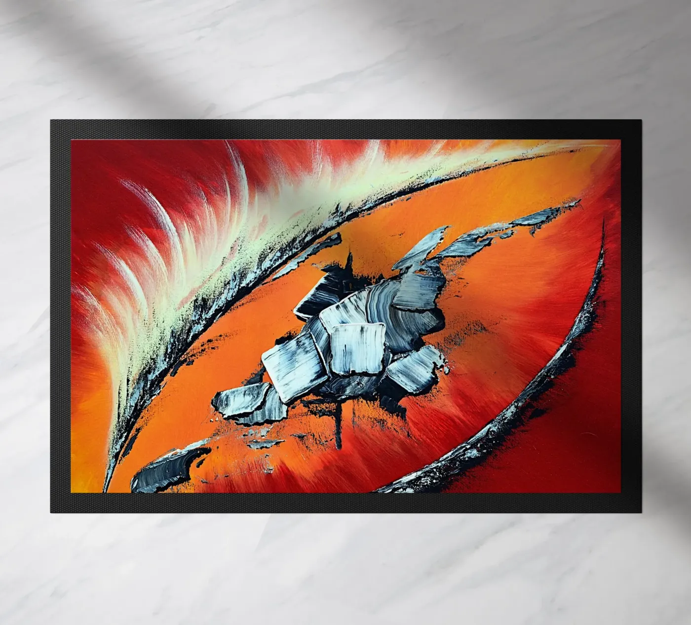 Géronimo deurmat van Thierry Vobmann Abstract painting