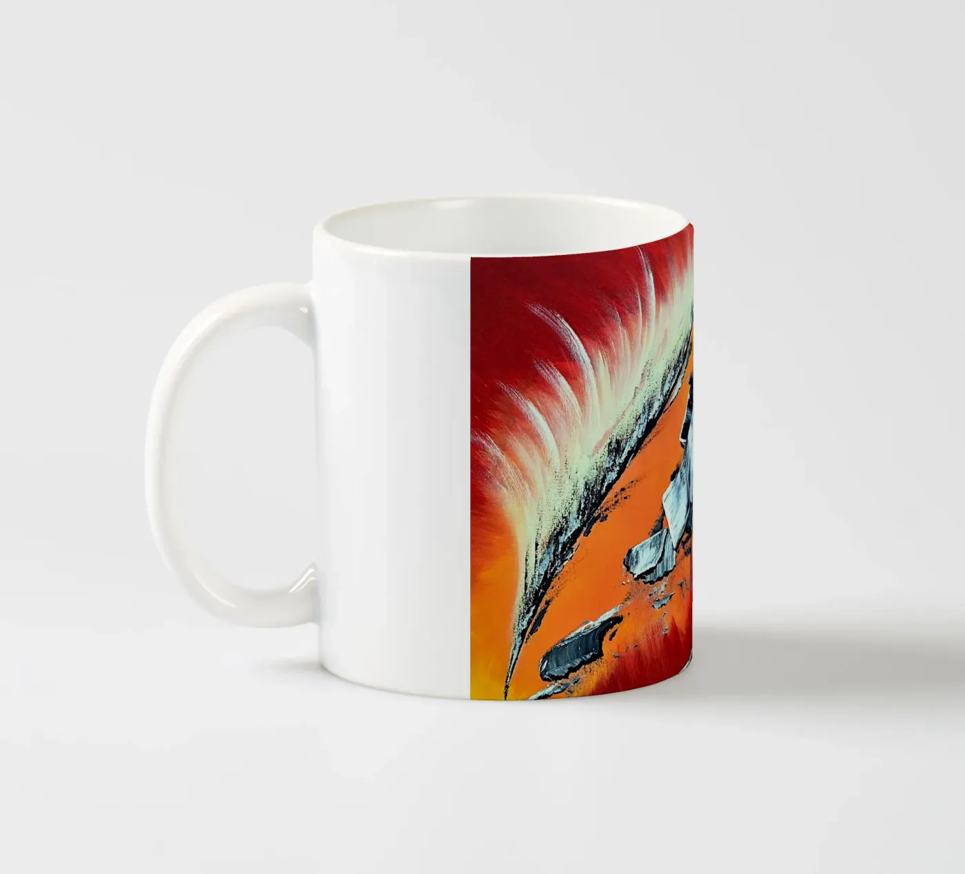 Géronimo ceramic mug by Thierry Vobmann Abstract painting
