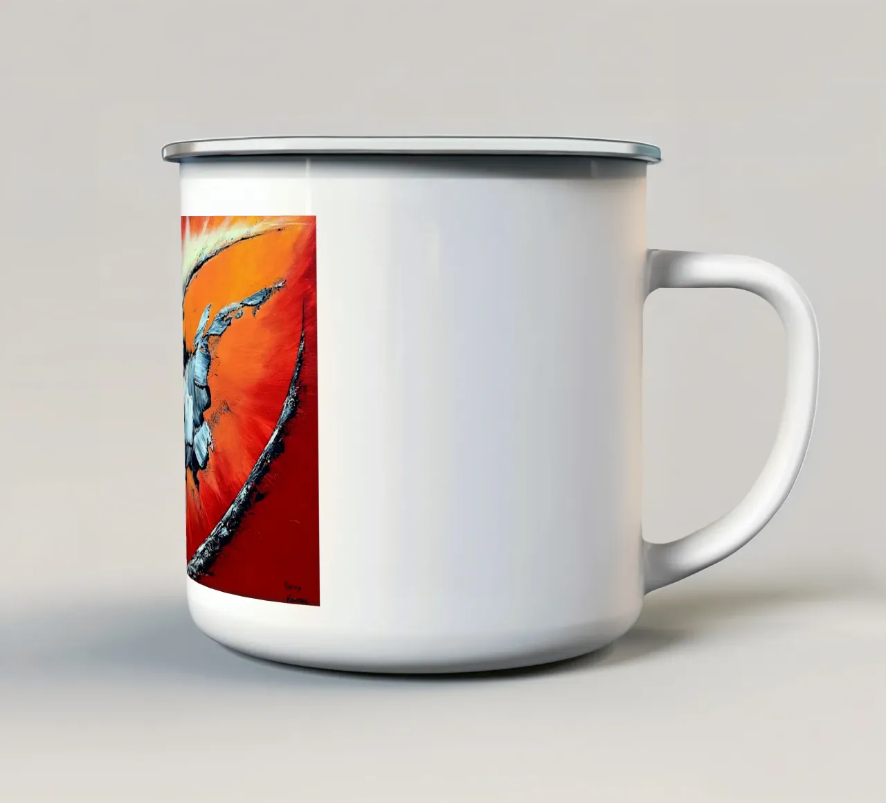 Géronimo tazza in smalto da Thierry Vobmann Abstract painting