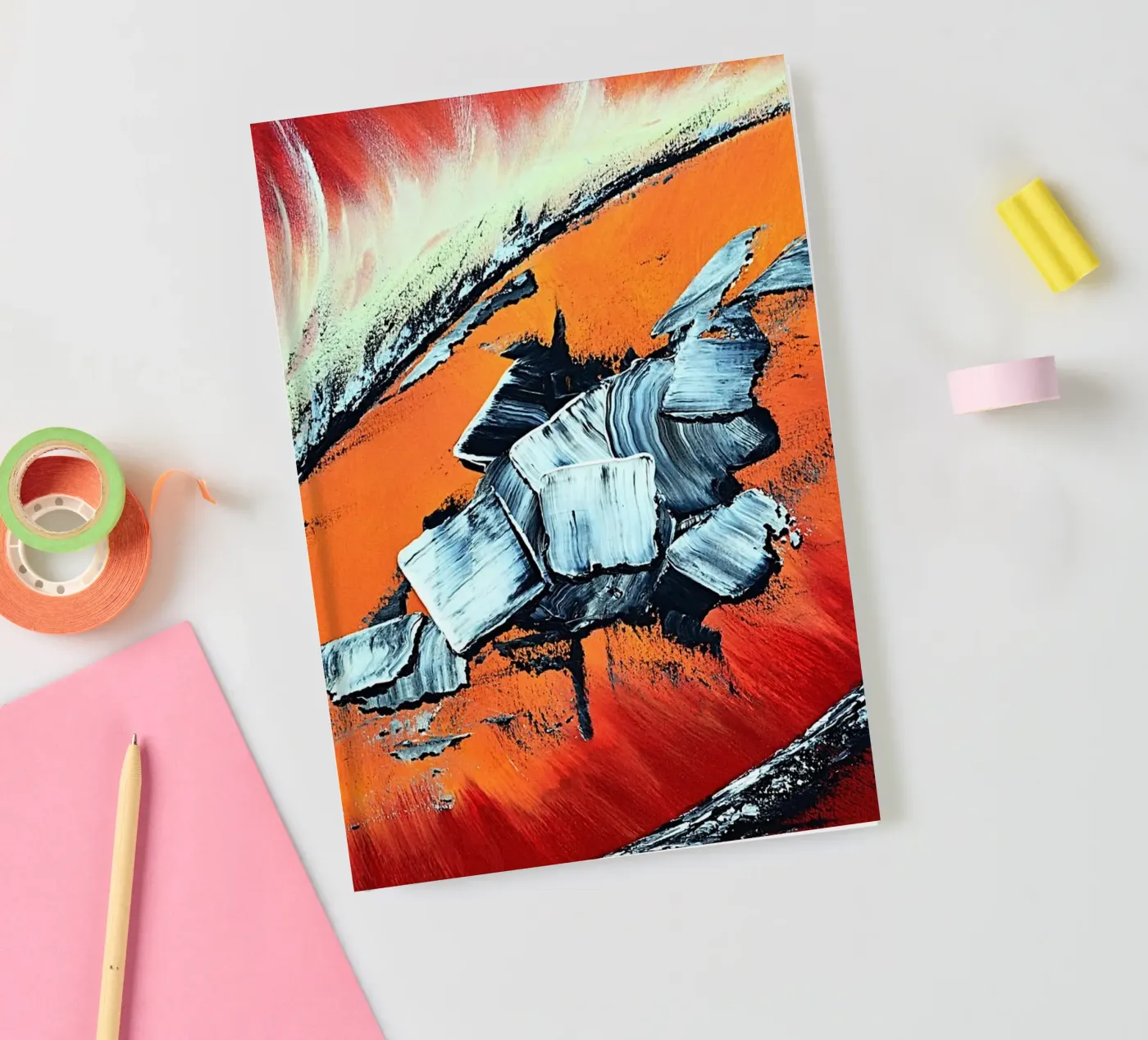 Géronimo notebook by Thierry Vobmann Abstract painting