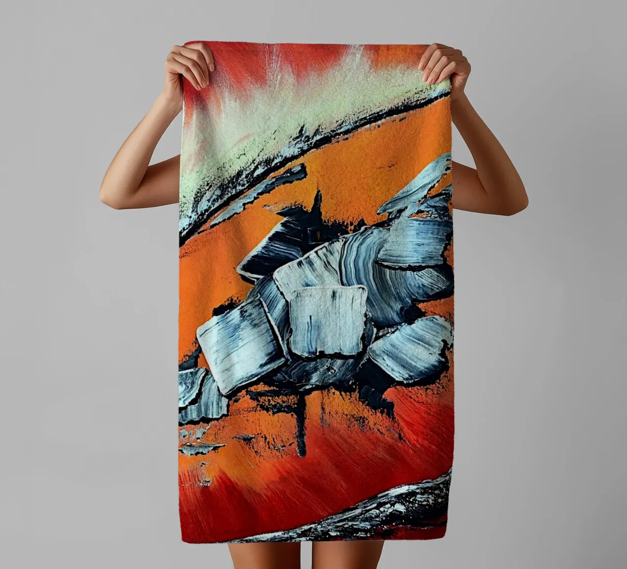 Géronimo badhanddoek van Thierry Vobmann Abstract painting