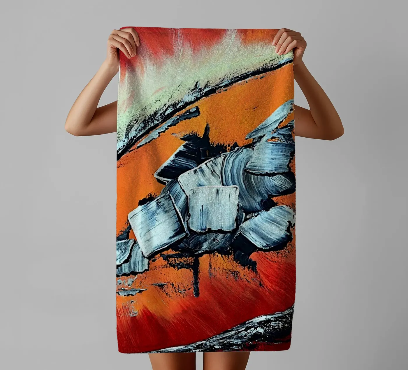 Géronimo Handtuch von Thierry Vobmann Abstract painting