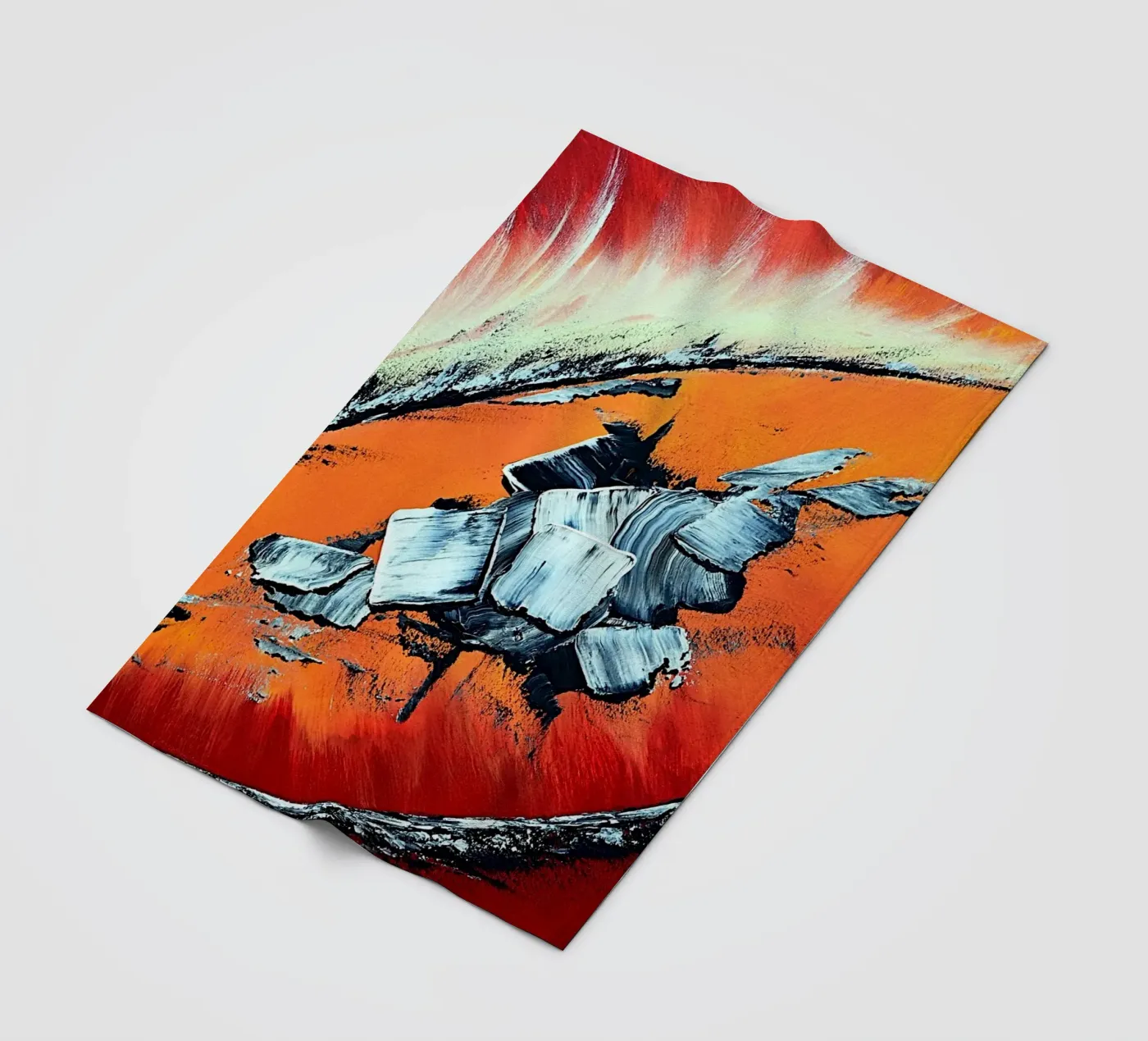 Géronimo Fleecedecke von Thierry Vobmann Abstract painting