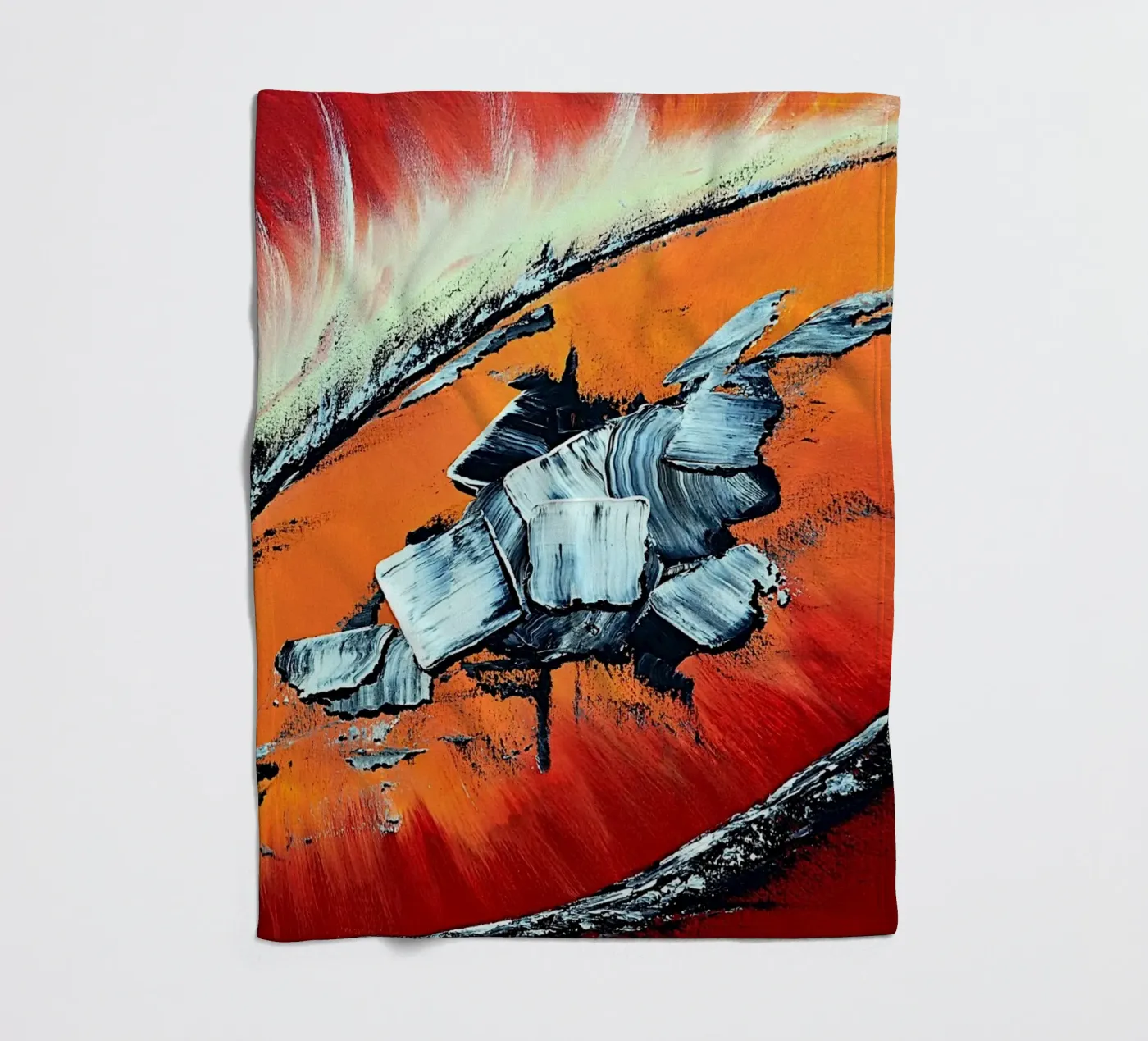 Géronimo Fleecedecke von Thierry Vobmann Abstract painting