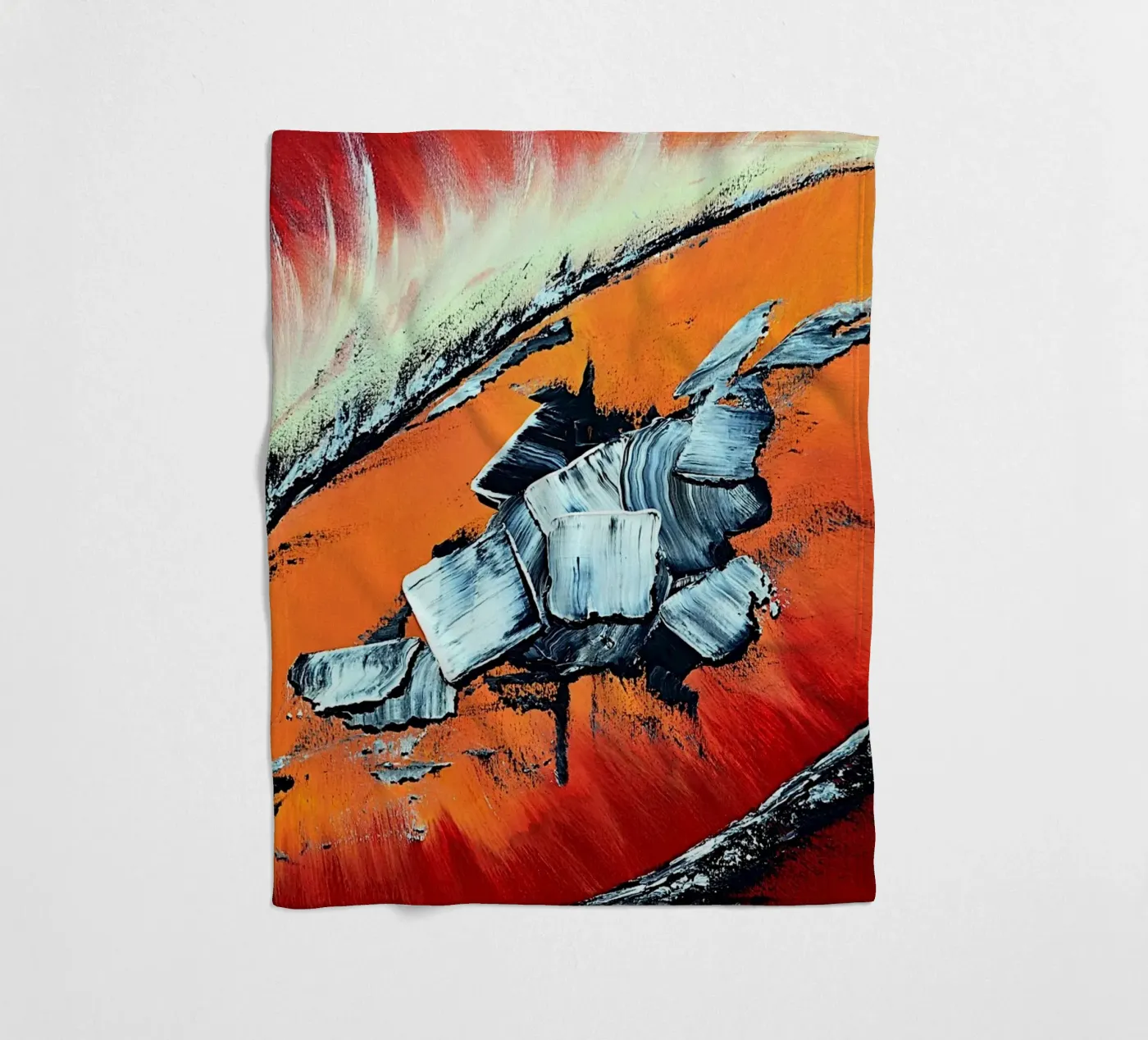 Géronimo Fleecedecke von Thierry Vobmann Abstract painting