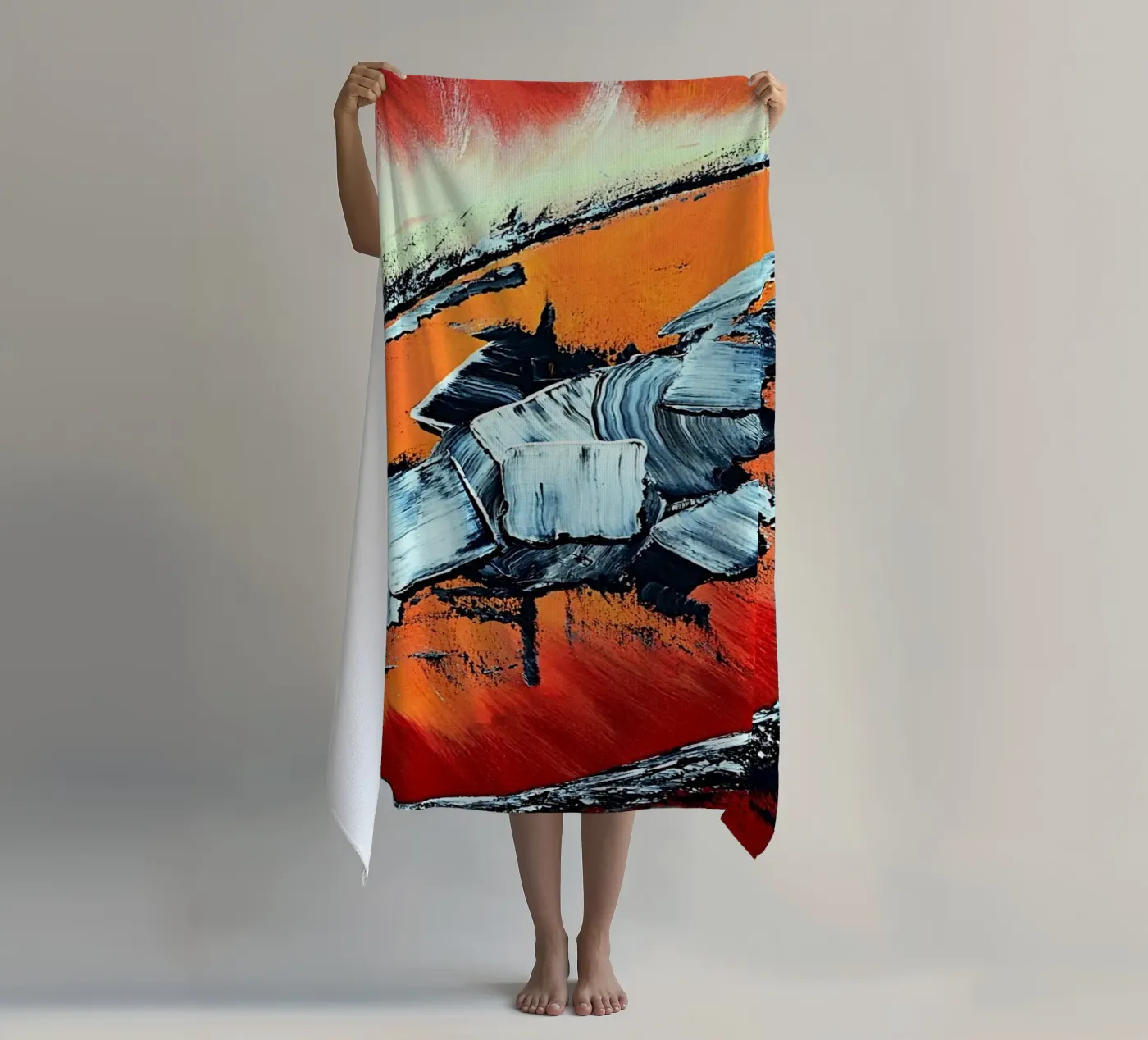 Géronimo Strandtuch von Thierry Vobmann Abstract painting