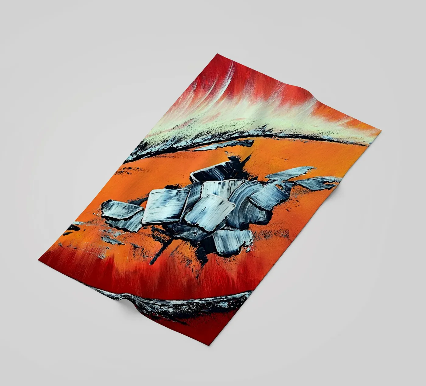 Géronimo Strandtuch von Thierry Vobmann Abstract painting