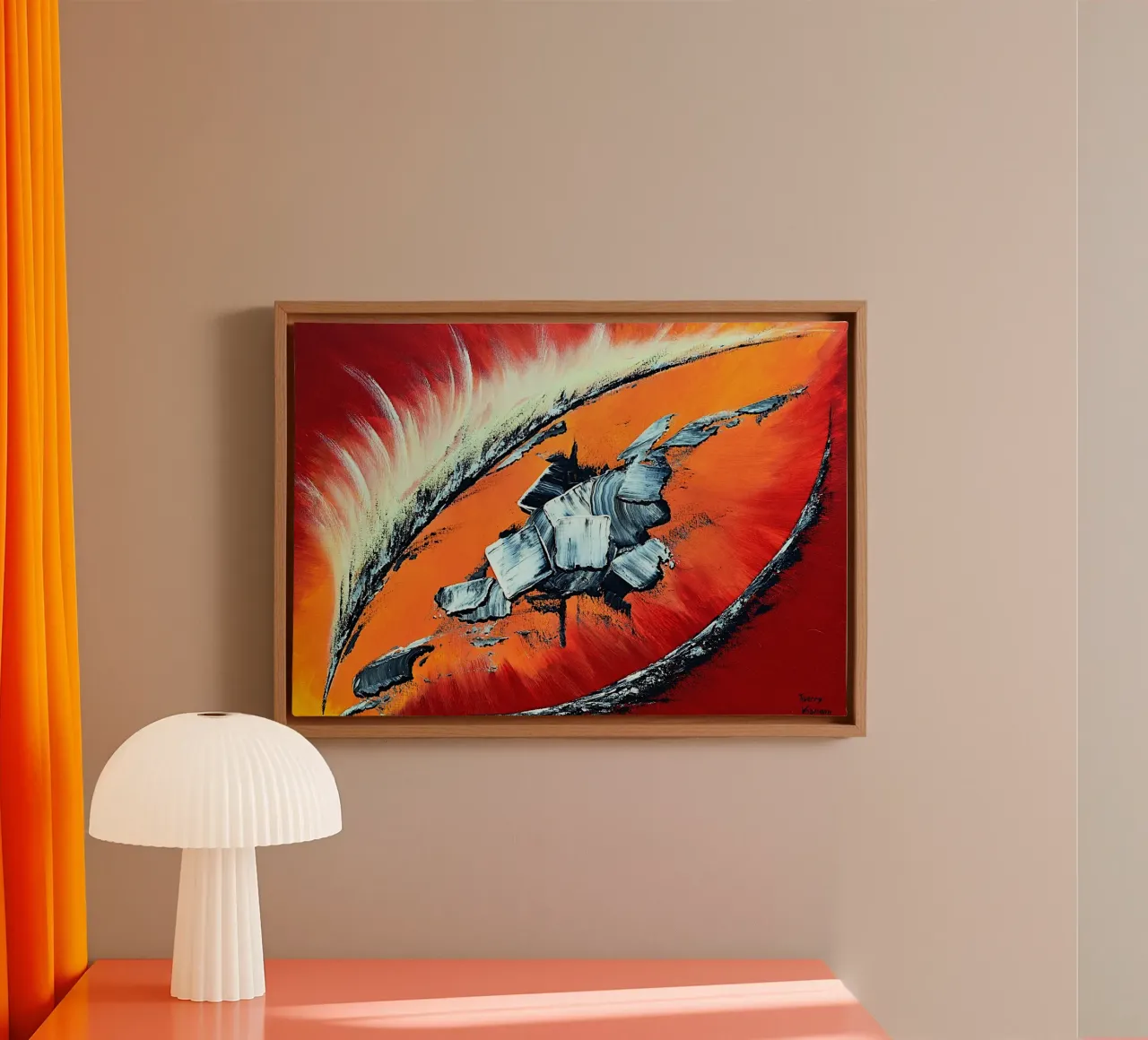 Géronimo tela con Cornice a cassetta da Thierry Vobmann Abstract painting