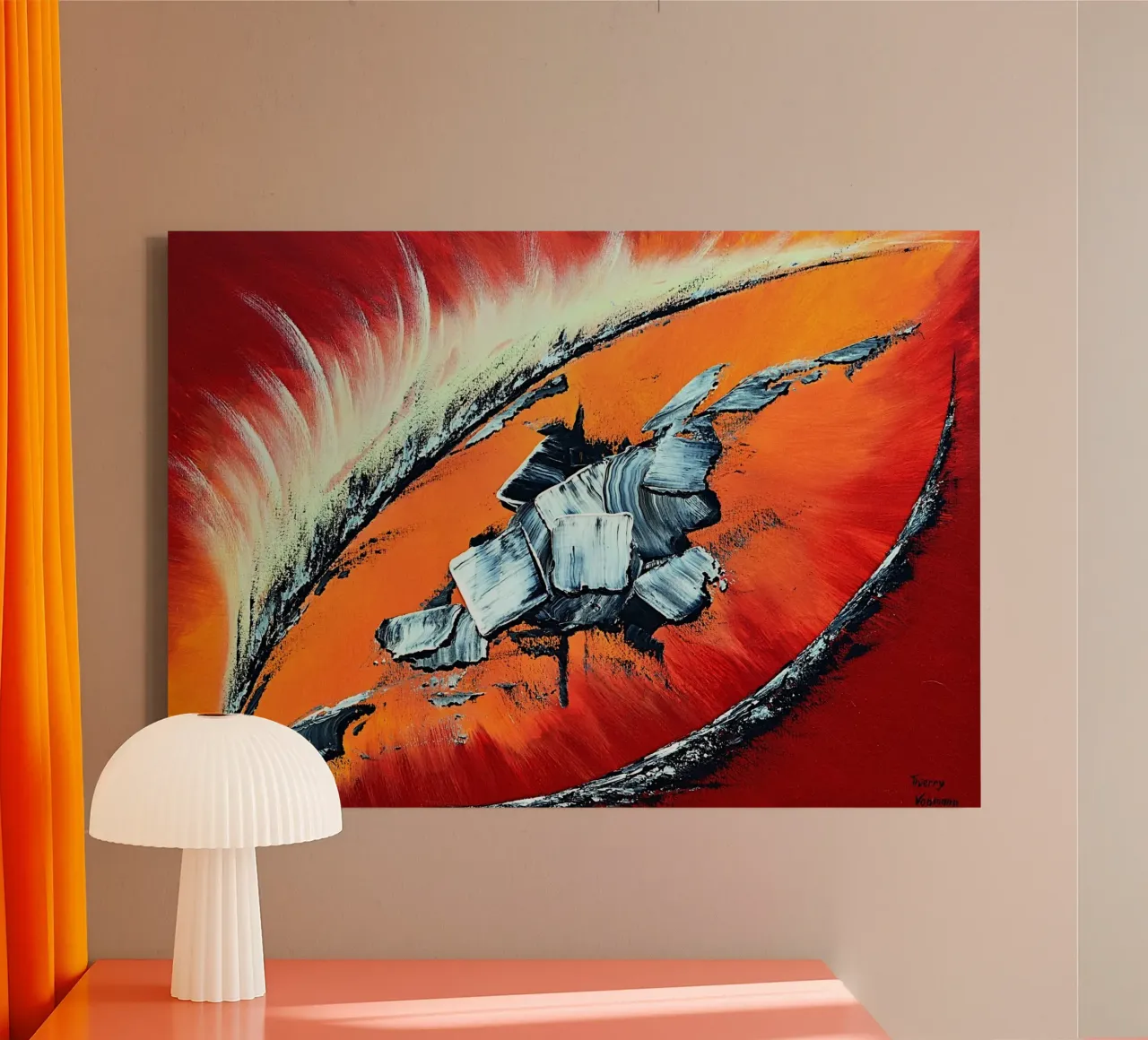 Géronimo tela con Cornice a cassetta da Thierry Vobmann Abstract painting